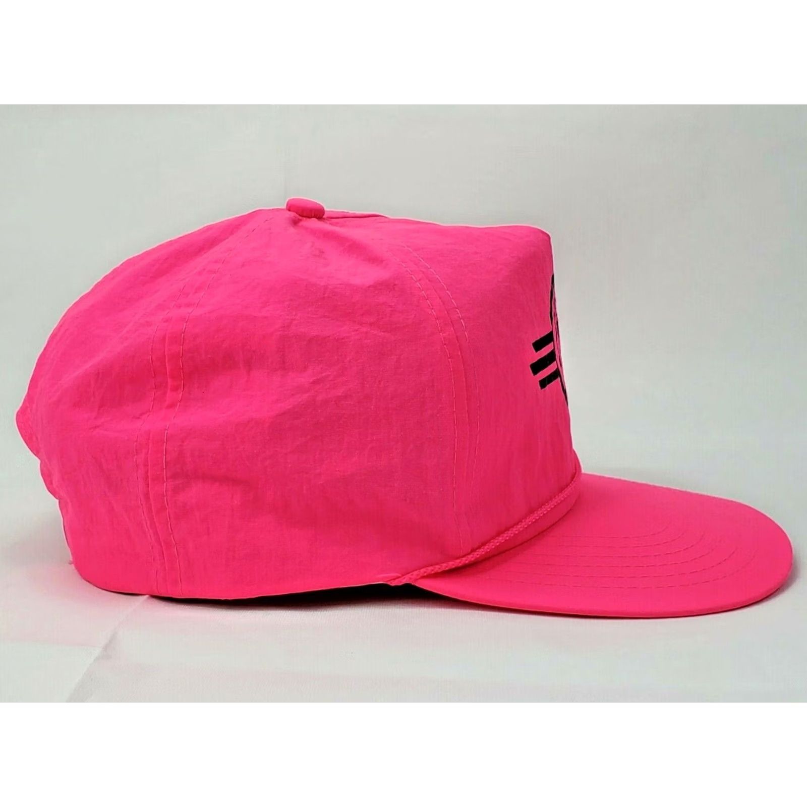 Pinko Vintage Sportsman The Bird Graphic Snapback Hat Unisex Hot Pink Adjustable Cap Size ONE SIZE - 7 Thumbnail