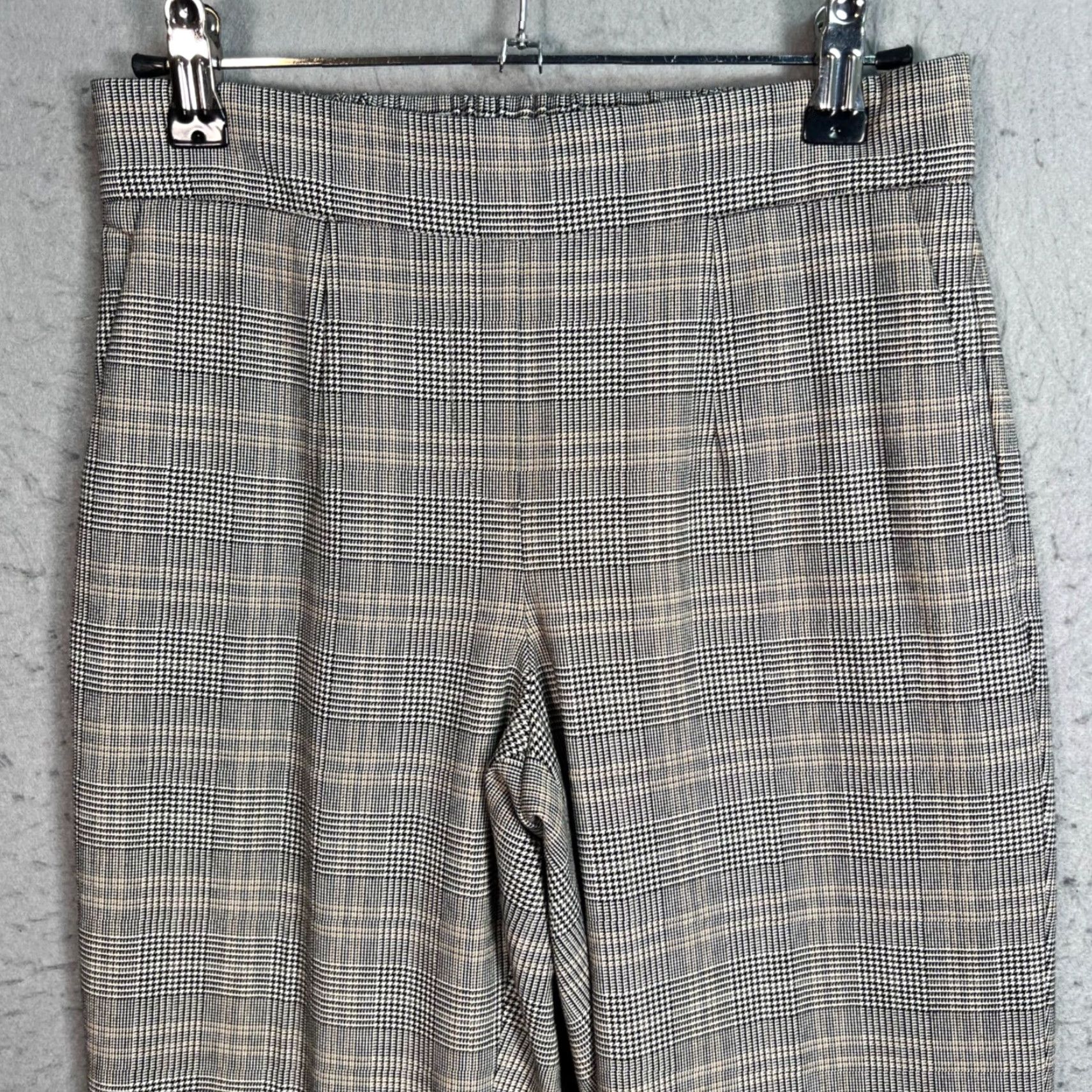 Vintage Babaton Womens Plaid High-Waisted Trousers Elastic Waist Size 0 Gray Dress Pants Womens Size ONE SIZE - 5 Thumbnail