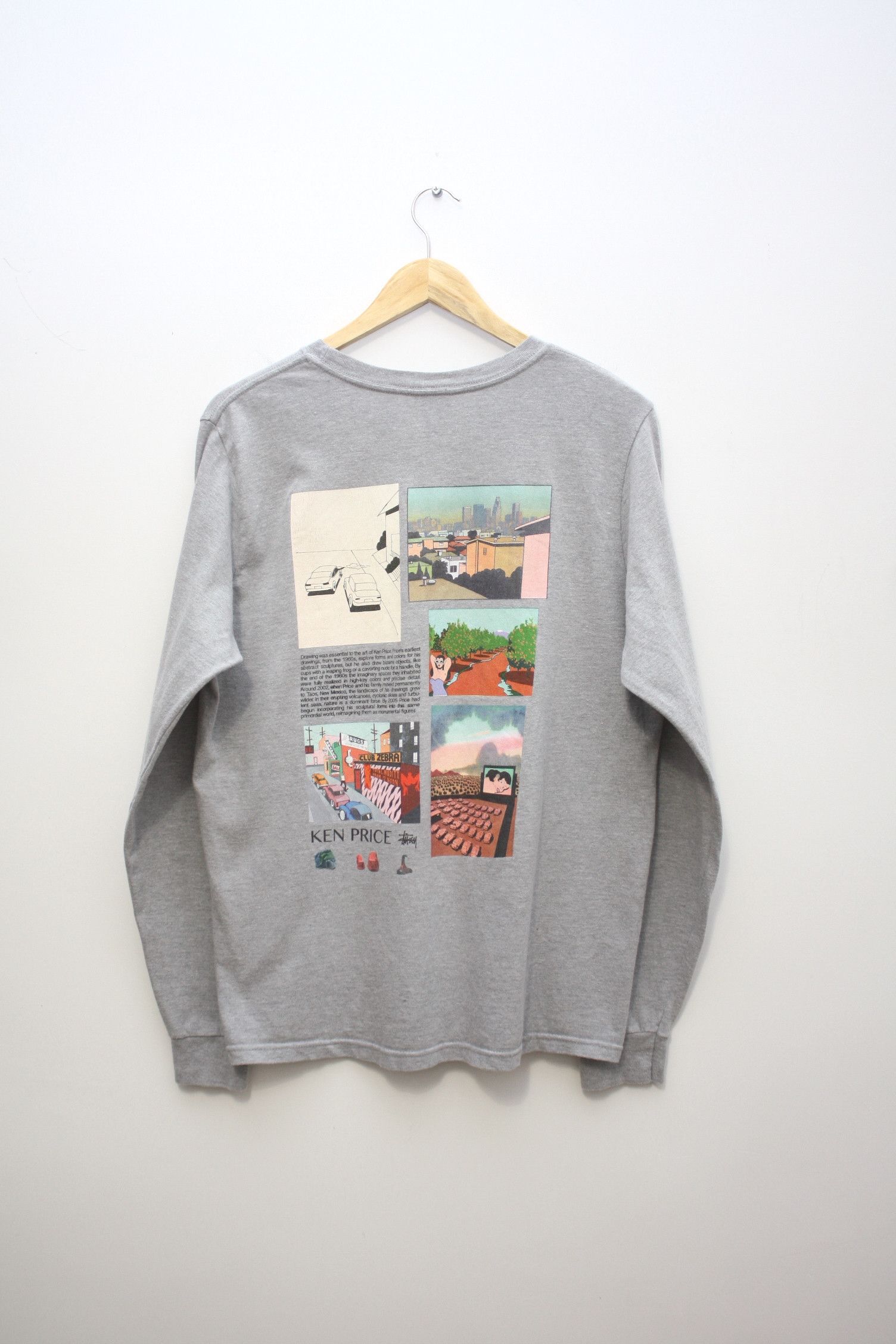 Stussy Stussy X Ken Price Grey Longsleeve T-Shirt Men's Medium Size US M / EU 48-50 / 2 - 3 Thumbnail