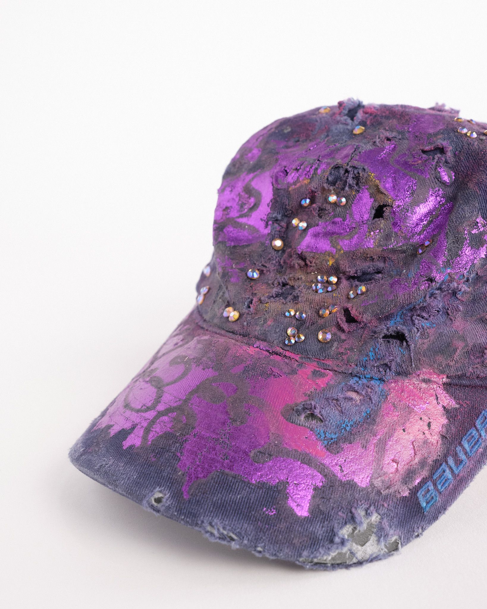 Other ASTROBOI* Blue 'Milky Way' Thrashed Metallic Rhinestone Hat Size ONE SIZE - 4 Thumbnail