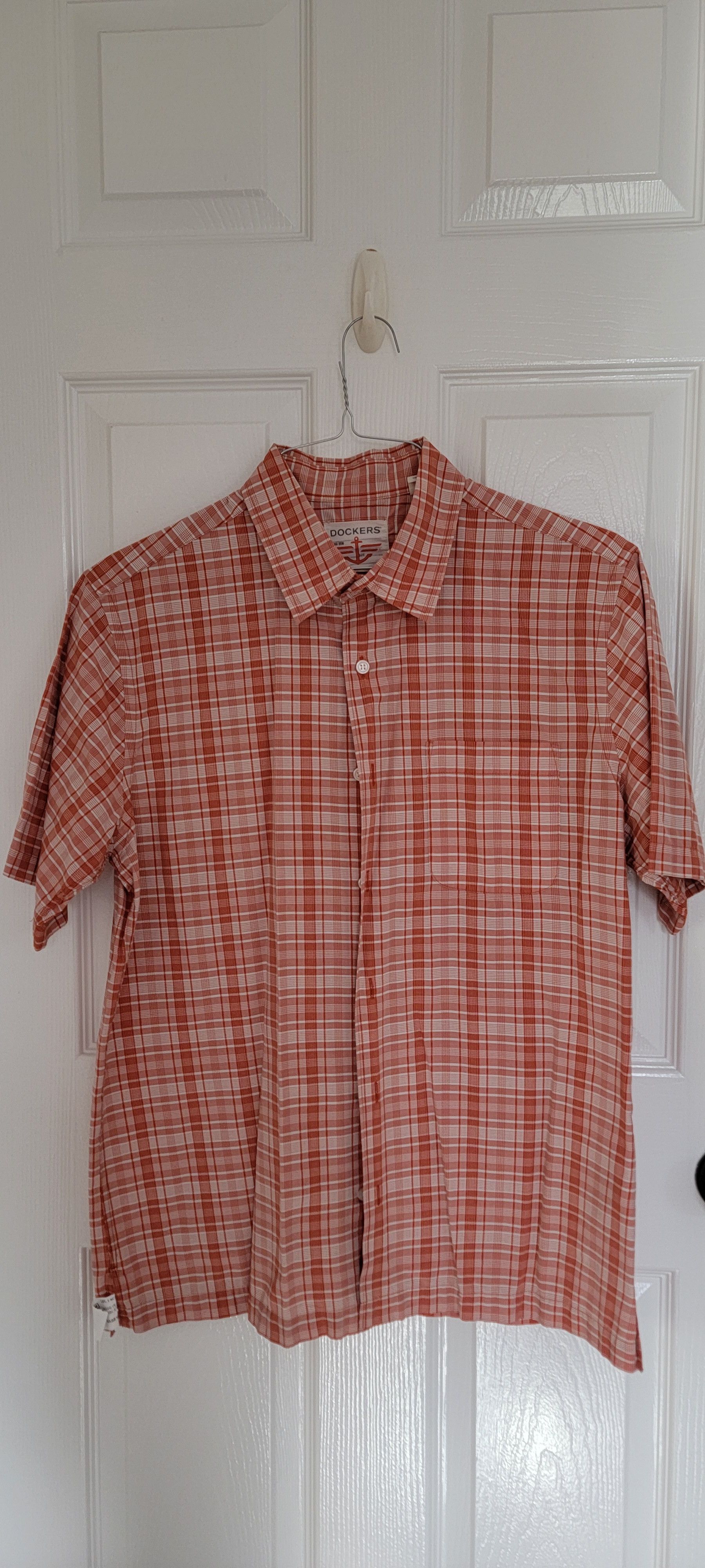 Dockers Orange plaid shirt Size US L / EU 52-54 / 3 - 1 Thumbnail