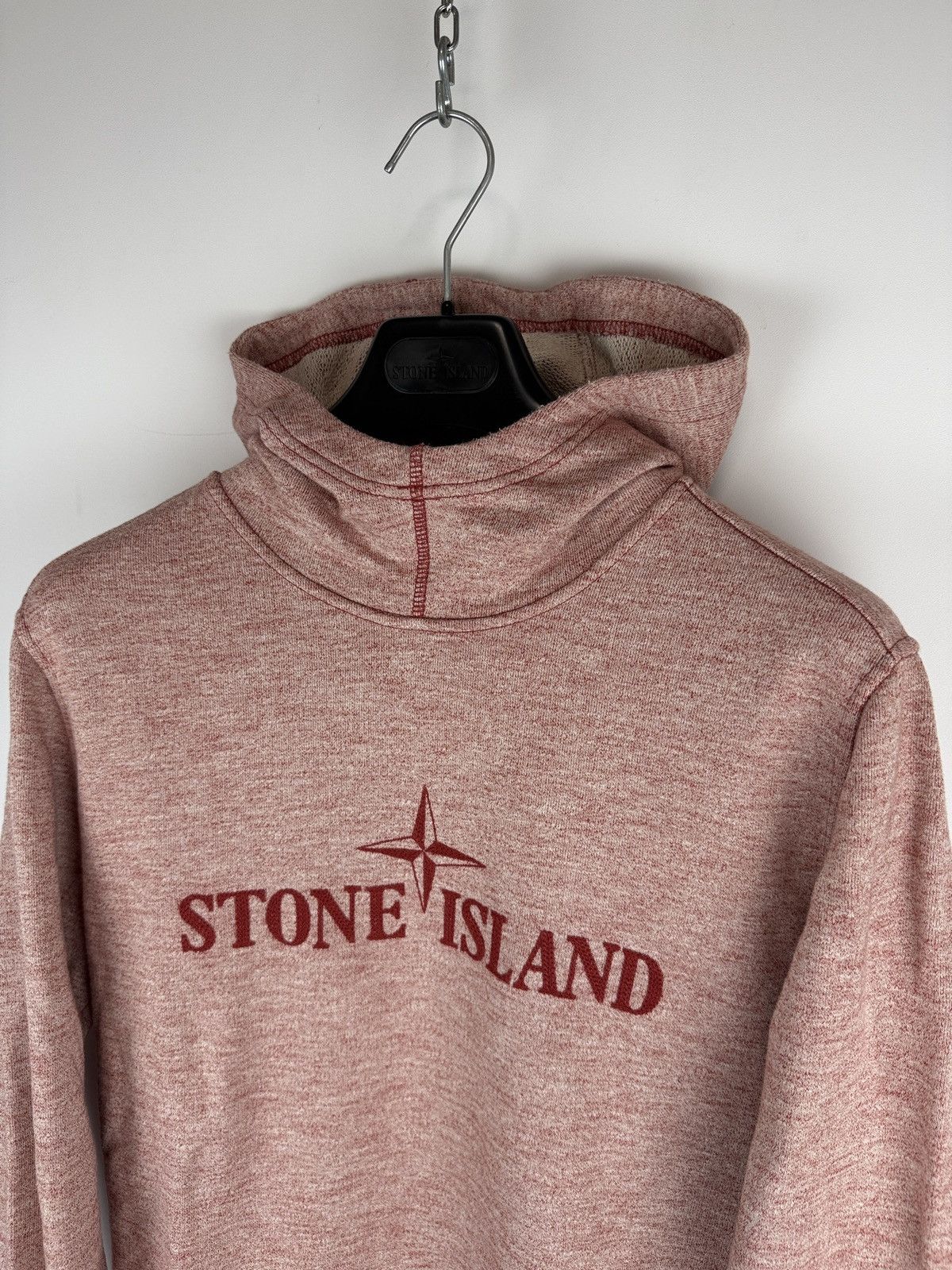 Stone Island Pink Stone Island Spellout Melange hoodie Size US M / EU 48-50 / 2 - 2 Thumbnail