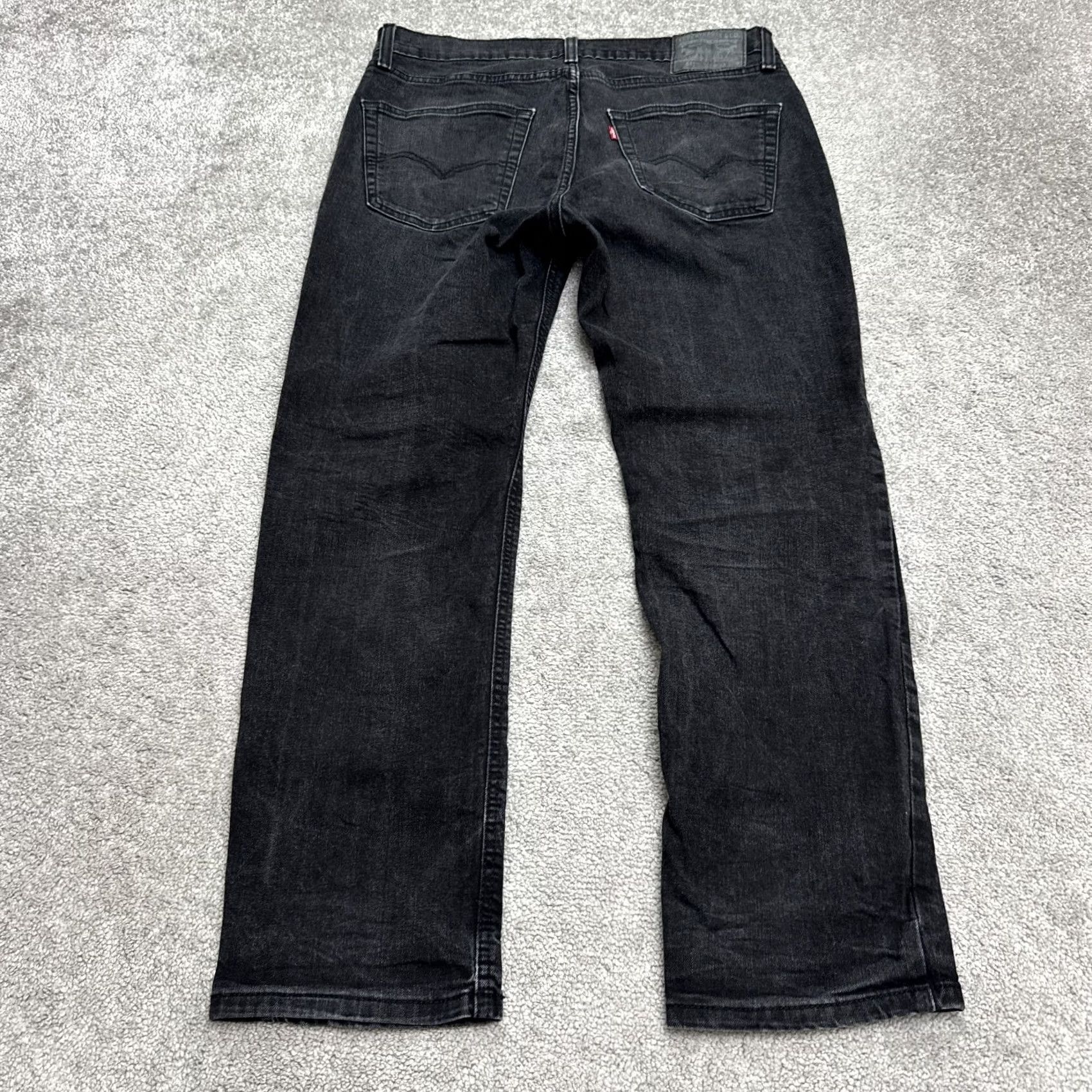 Levi's Levi's 541 Athletic Fit Tapered Denim Jeans Mens 33x30 Black Dark Wash Cotton Jeans Mens Adjustable Button Zip 5-Pocket Design Size US 33 - 2 Thumbnail