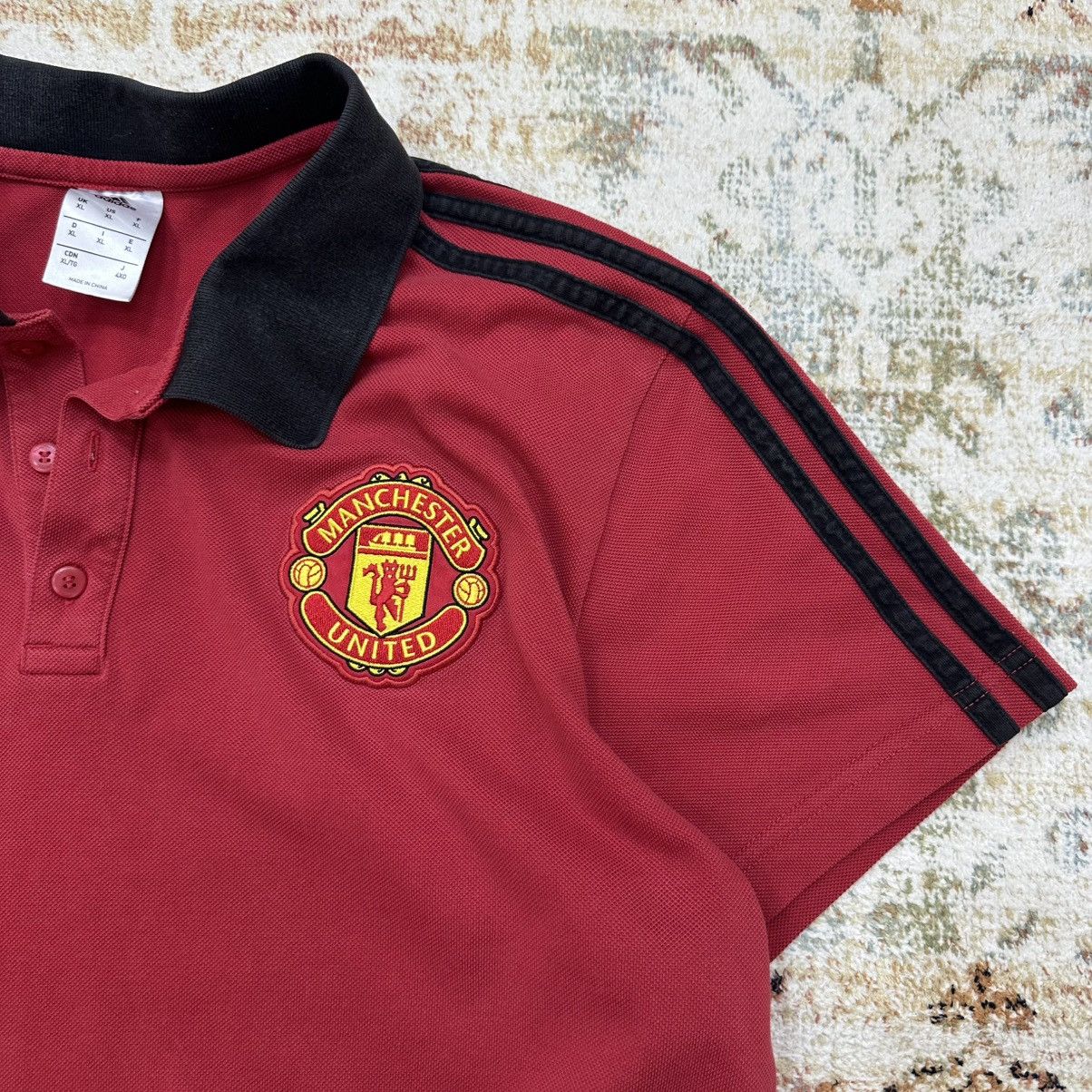 Adidas Vintage Manchester United Adidas Polo T-shirts Fc Team Y2K Size US XL / EU 56 / 4 - 3 Thumbnail