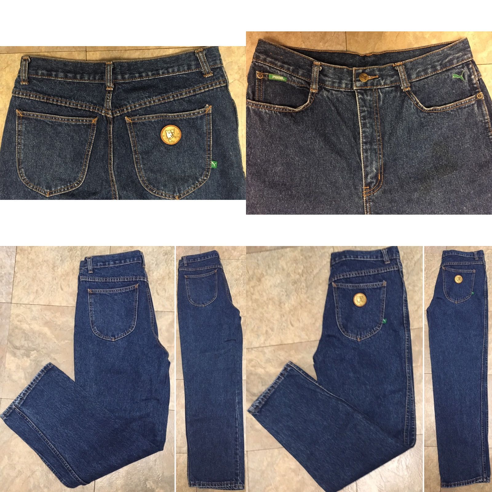 Puma VINTAGE Puma Jeans UK 34 EUROPE 50 Denim Blue 80s 90s 1980s 1990s Mens Girls Womens Jeans Waist 32" X-Large? Size US 32 / EU 48 - 8 Thumbnail