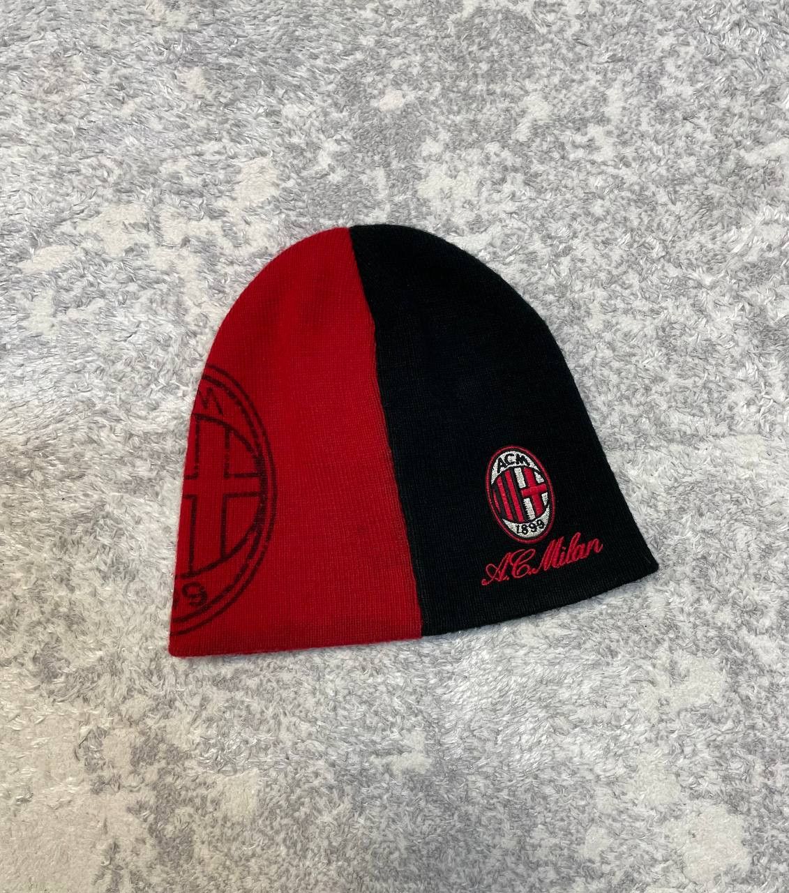 Vintage AC Milan Beanie Hat 3R Sport Football Soccer