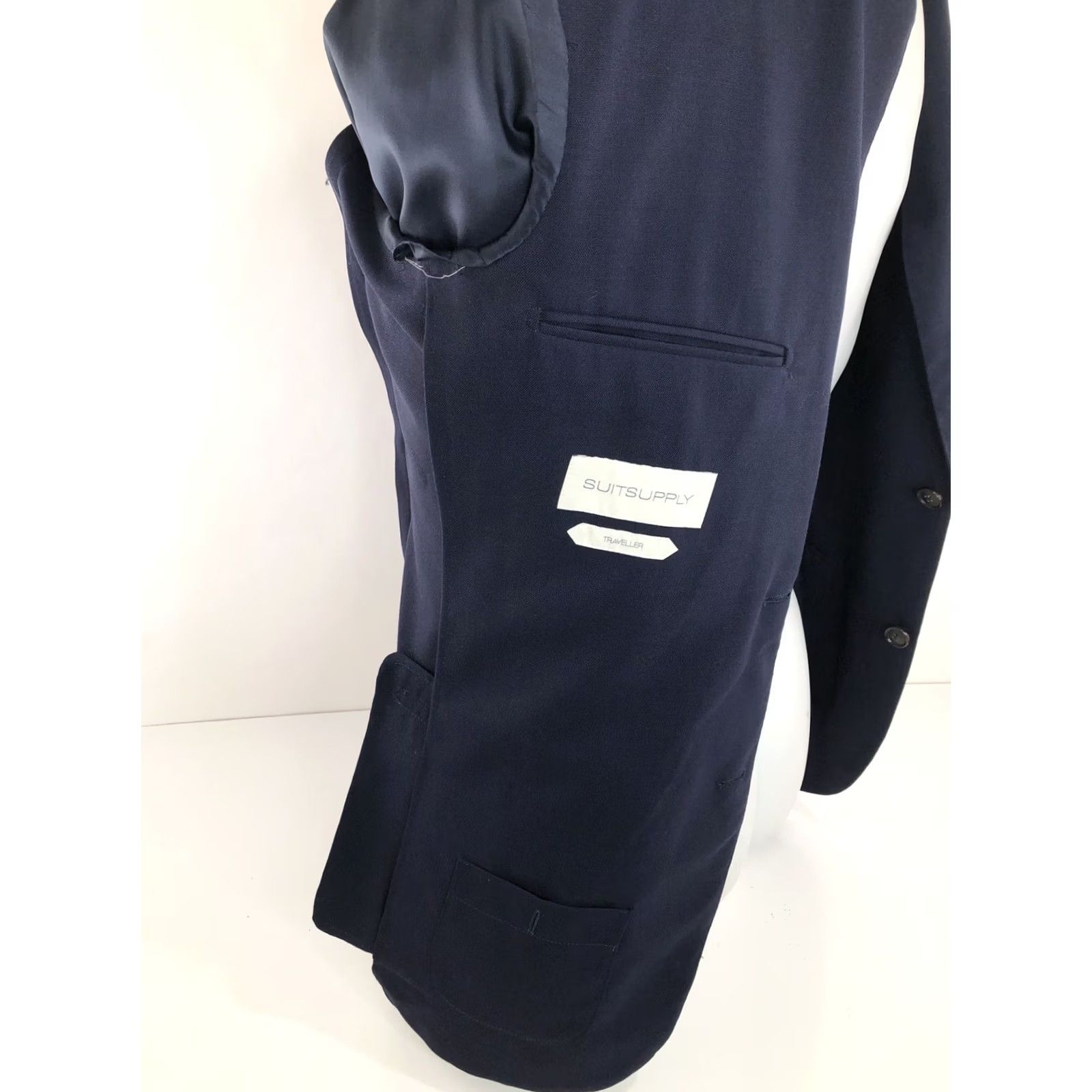 Suitsupply SUIT SUPPLY HAVANA TRAVELLER Slim CERRRUTI WOOL 40 L Navy Blazer Jacket Men Travel Size 40R - 6 Thumbnail