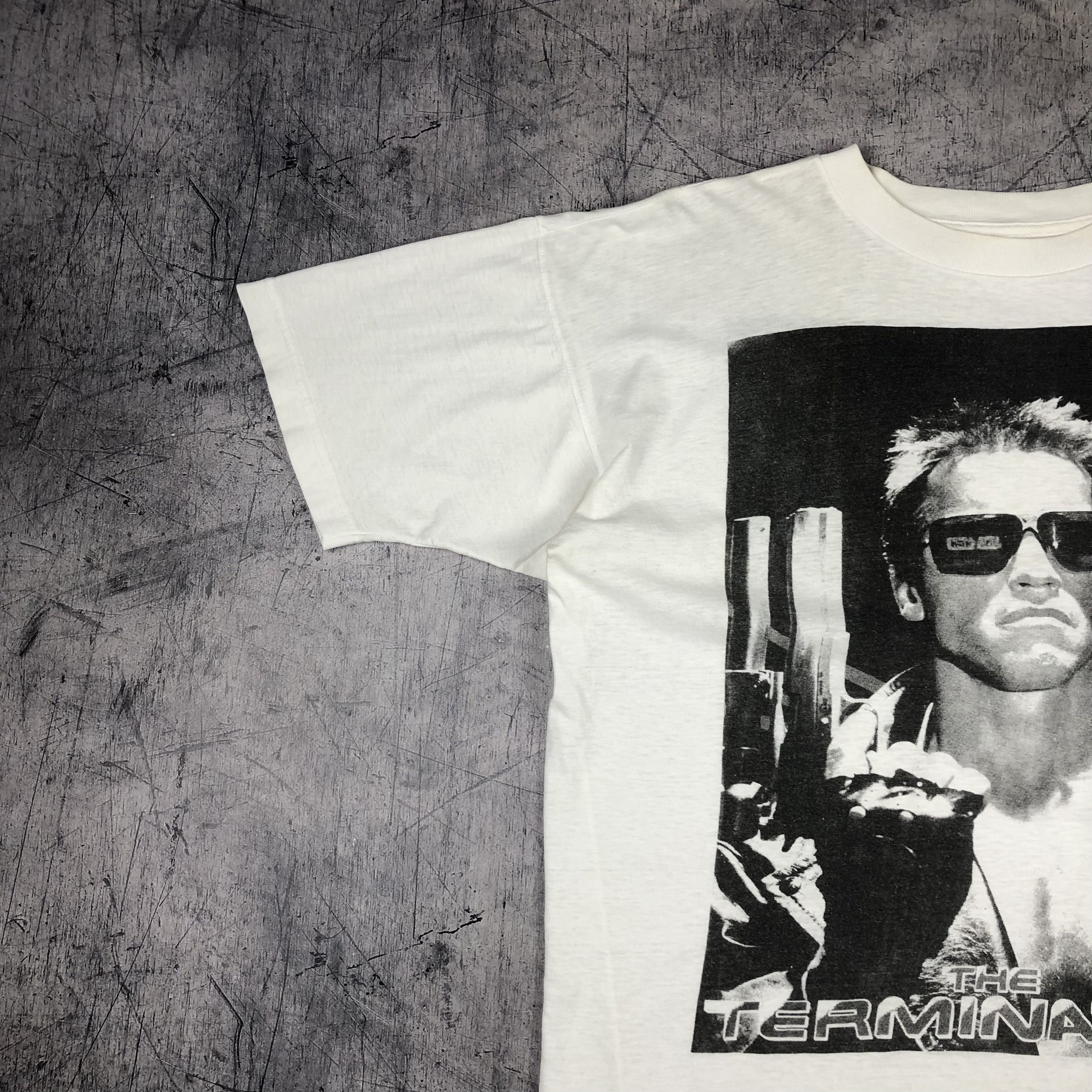 Vintage The Terminator Movie Film Schwarzenegger Rare Vintage Tee Size US L / EU 52-54 / 3 - 11 Thumbnail