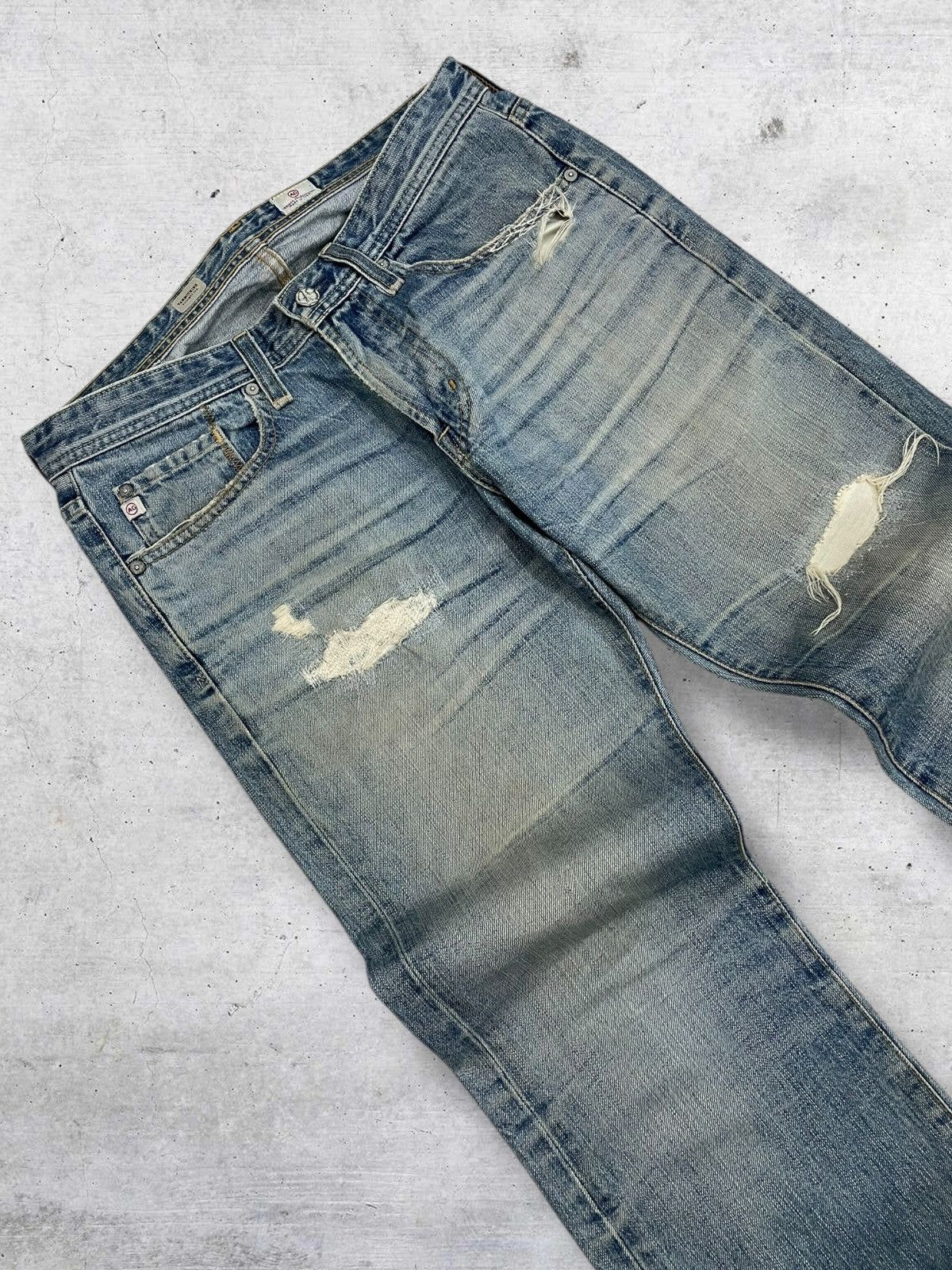 AG Adriano Goldschmied VINTAGE AG ADRIANO GOLDSHMIED MUDWASH RIPPING OG STYLE DENIM Size US 32 / EU 48 - 7 Thumbnail