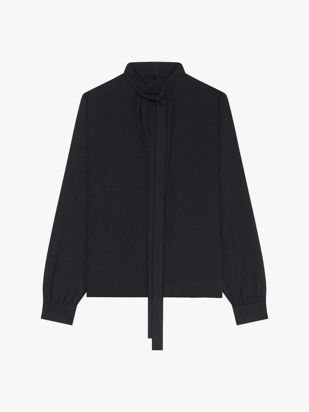 Givenchy o1w1db10325 Lavalliere Blouse in Black Size XS / US 0-2 / IT 36-38 - 1 Thumbnail