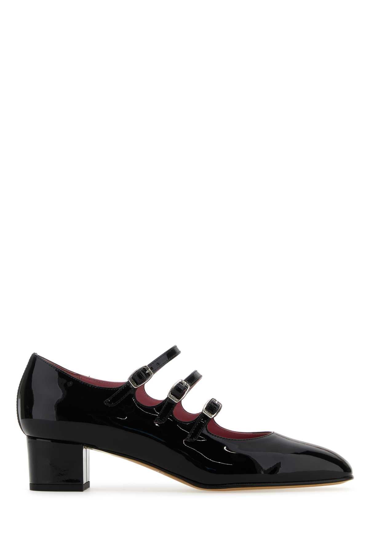 Carel Paris Black Leather Kina Pumps Shoes, Women's (Size 9)