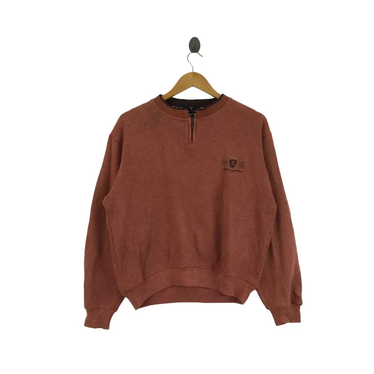 Vintage Vtg 90’ CLAUDIO VALENTINO PARIS Henley Made In Japan sweater Size M / US 6-8 / IT 42-44 - 1 Thumbnail