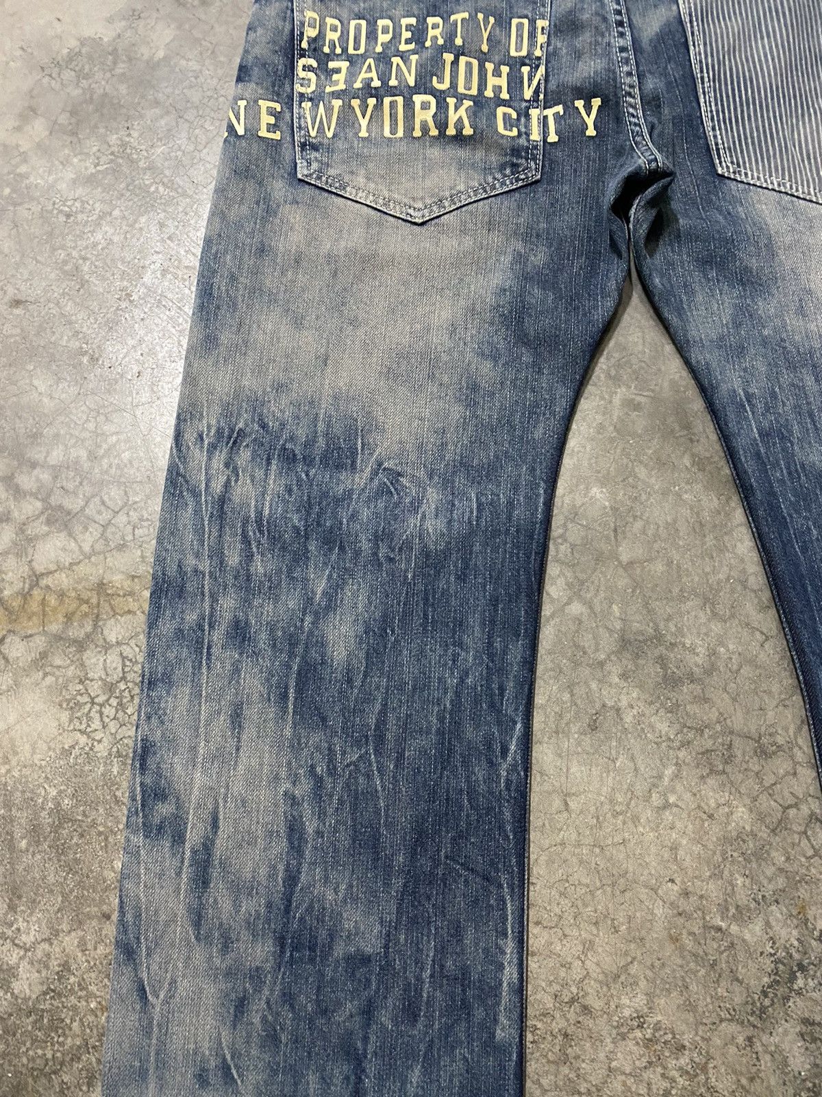 JNCO × Sean John Y2k Sean John Acid Wash Denim Baggy p108 Size US 35 - 13 Thumbnail