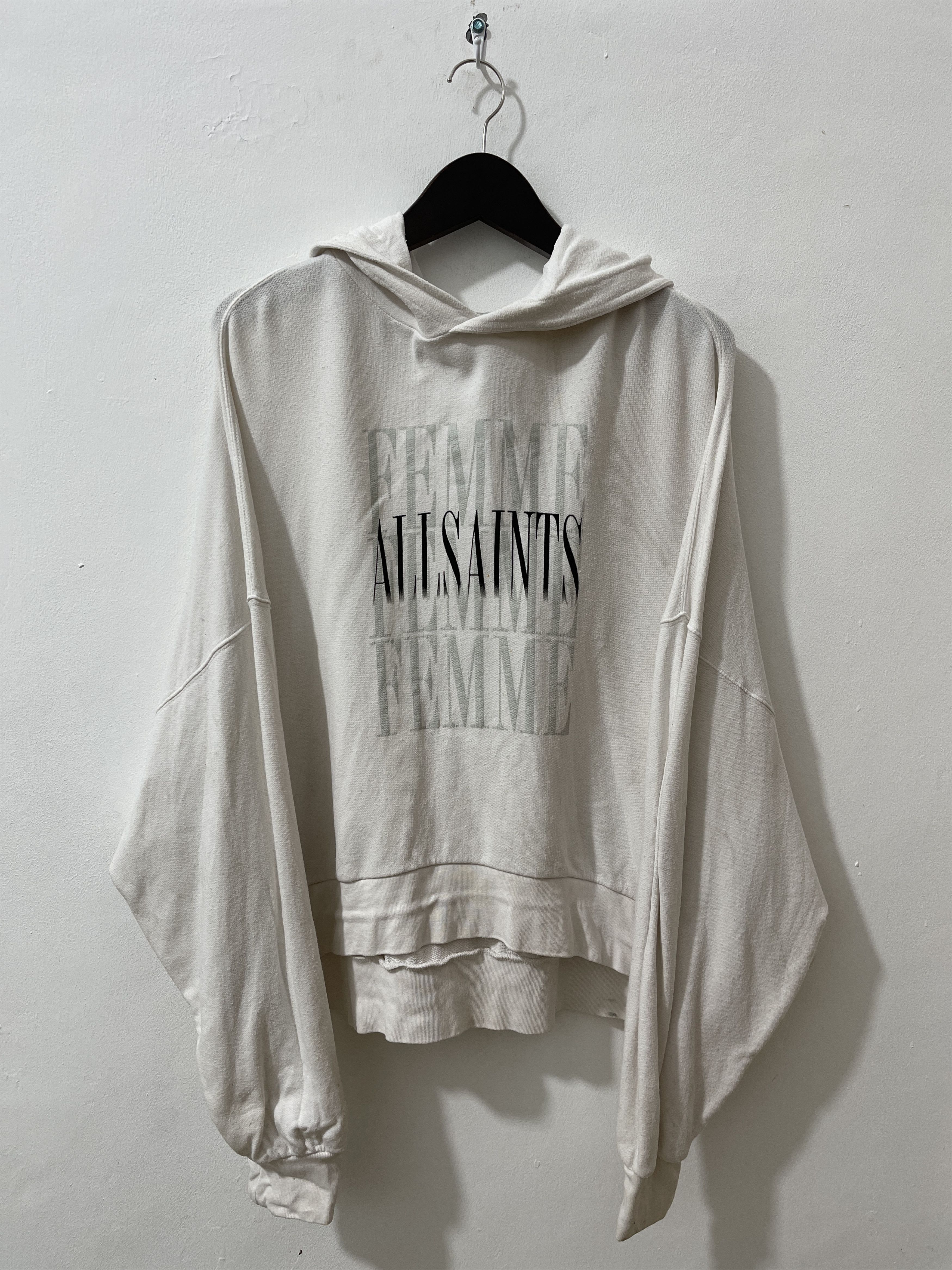 Allsaints 2000s Allsaints Archive White Pullover Hoodie Size US M / EU 48-50 / 2 - 1 Thumbnail