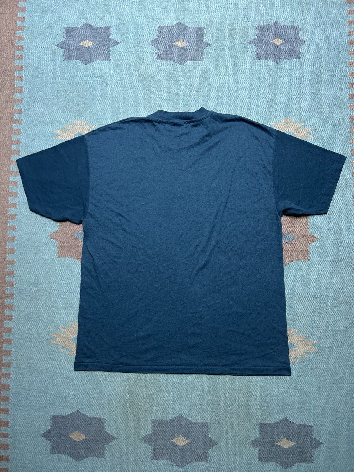 Vintage vtg 90s blank t shirt navy blue Hanes single stitch 50/50 XL Size US XL / EU 56 / 4 - 7 Thumbnail