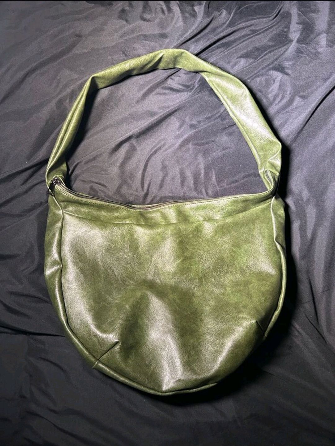 Japanese Brand Green PU material leather sling bag Size ONE SIZE - 6 Thumbnail