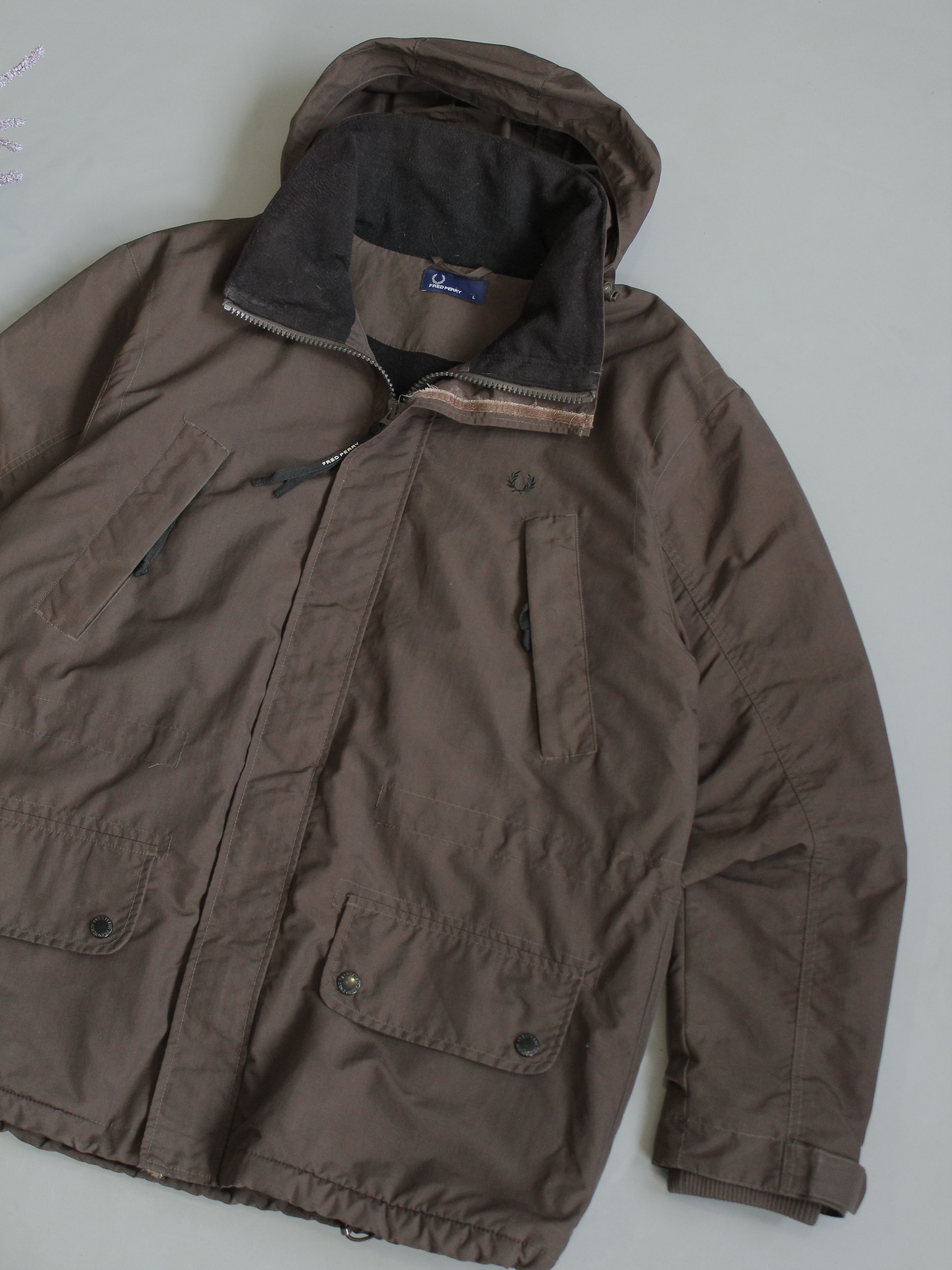 Fred Perry FRED PERRY PARKA MENS JACKET IN BROWN L Size US L / EU 52-54 / 3 - 3 Thumbnail