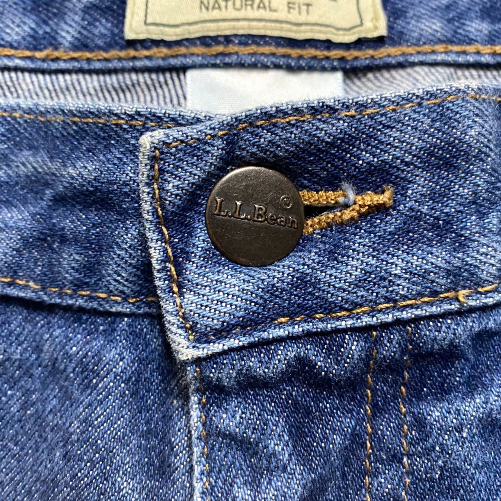 Vintage L.L. Bean Jeans Mens 34x29 Blue Denim Medium Wash Straight Leg Mid Rise Size US 34 / EU 50 - 4 Thumbnail