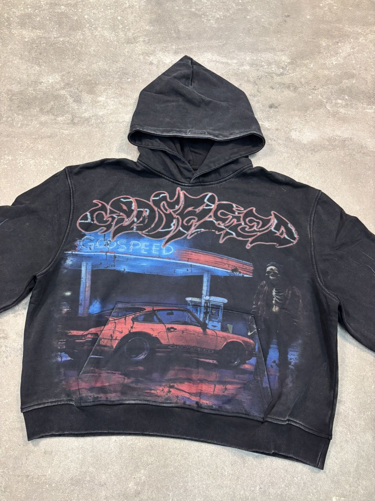 Godspeed Godspeed Pitstop Hoodie, Washed Black Size US XL / EU 56 / 4 - 14 Thumbnail
