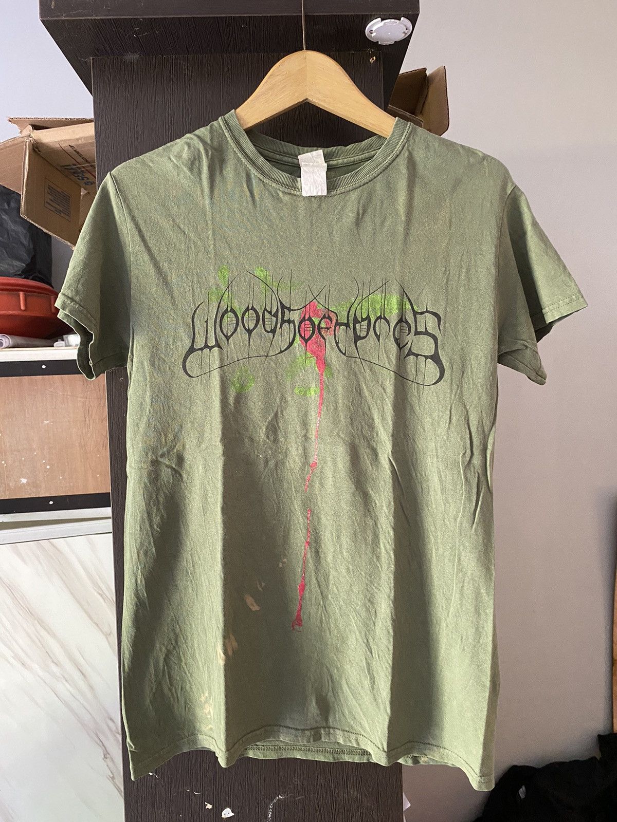 image of Band Tees x Vintage Woods Of Ypres Metal T-Shirts 2000S in Army, Men's (Size Small)