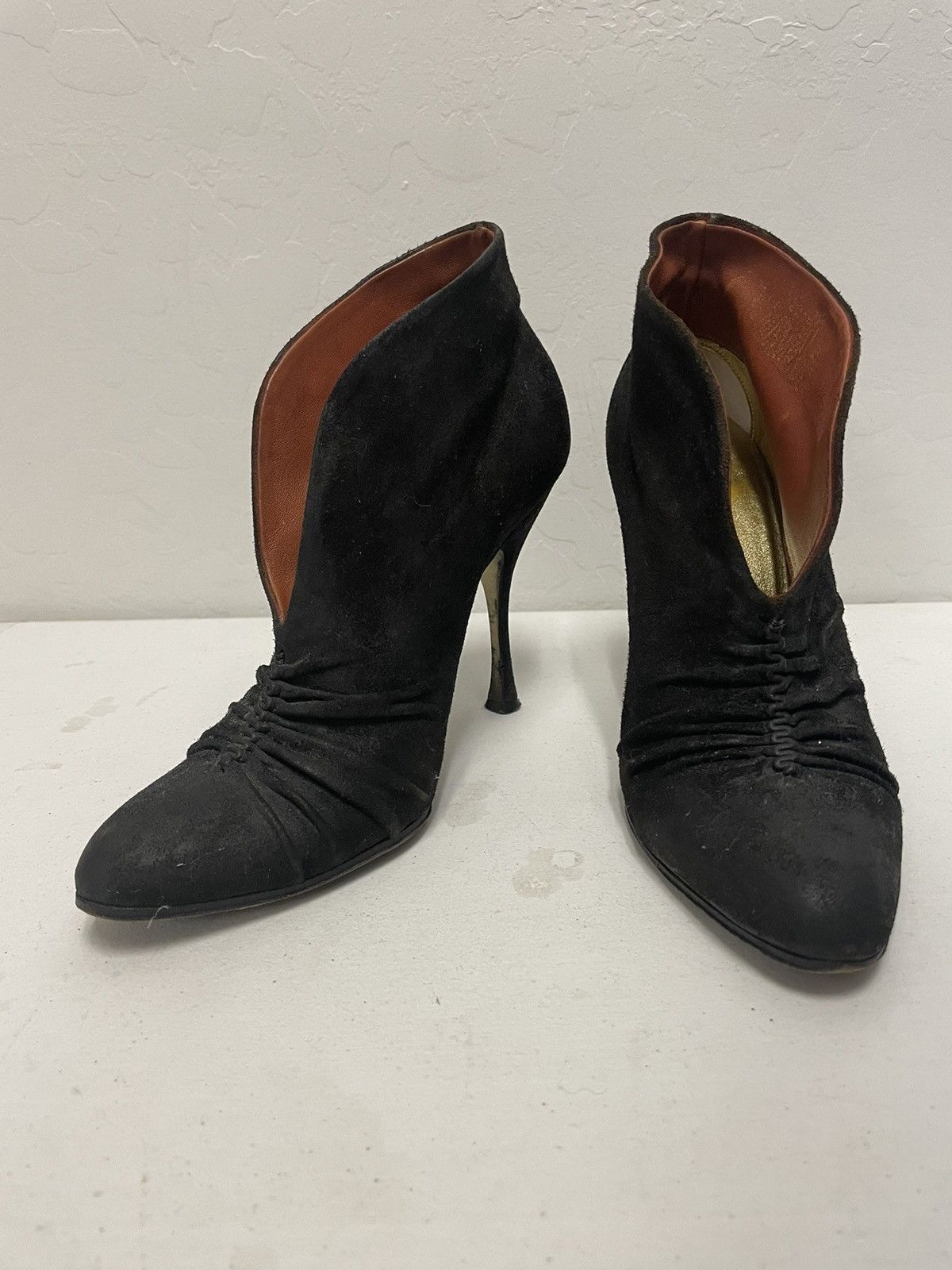 Dolce & Gabbana Heeled Suede Bootie Size US 5.5 / IT 35.5 - 1 Thumbnail
