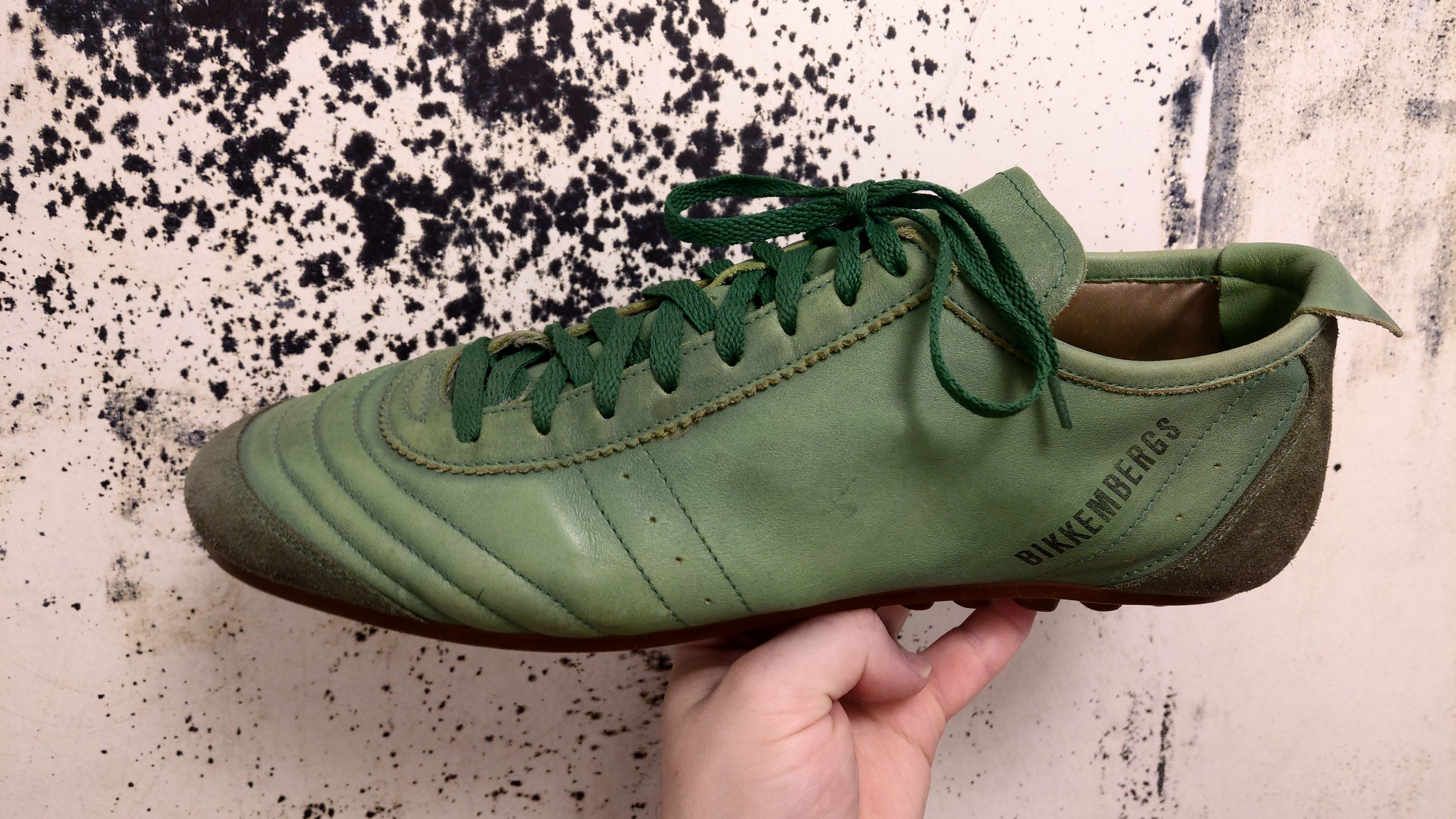 Dirk Bikkembergs Rare 100% Leather Trainers Soccer Football Vintage Sneakers Size US 12 / EU 45 - 3 Thumbnail