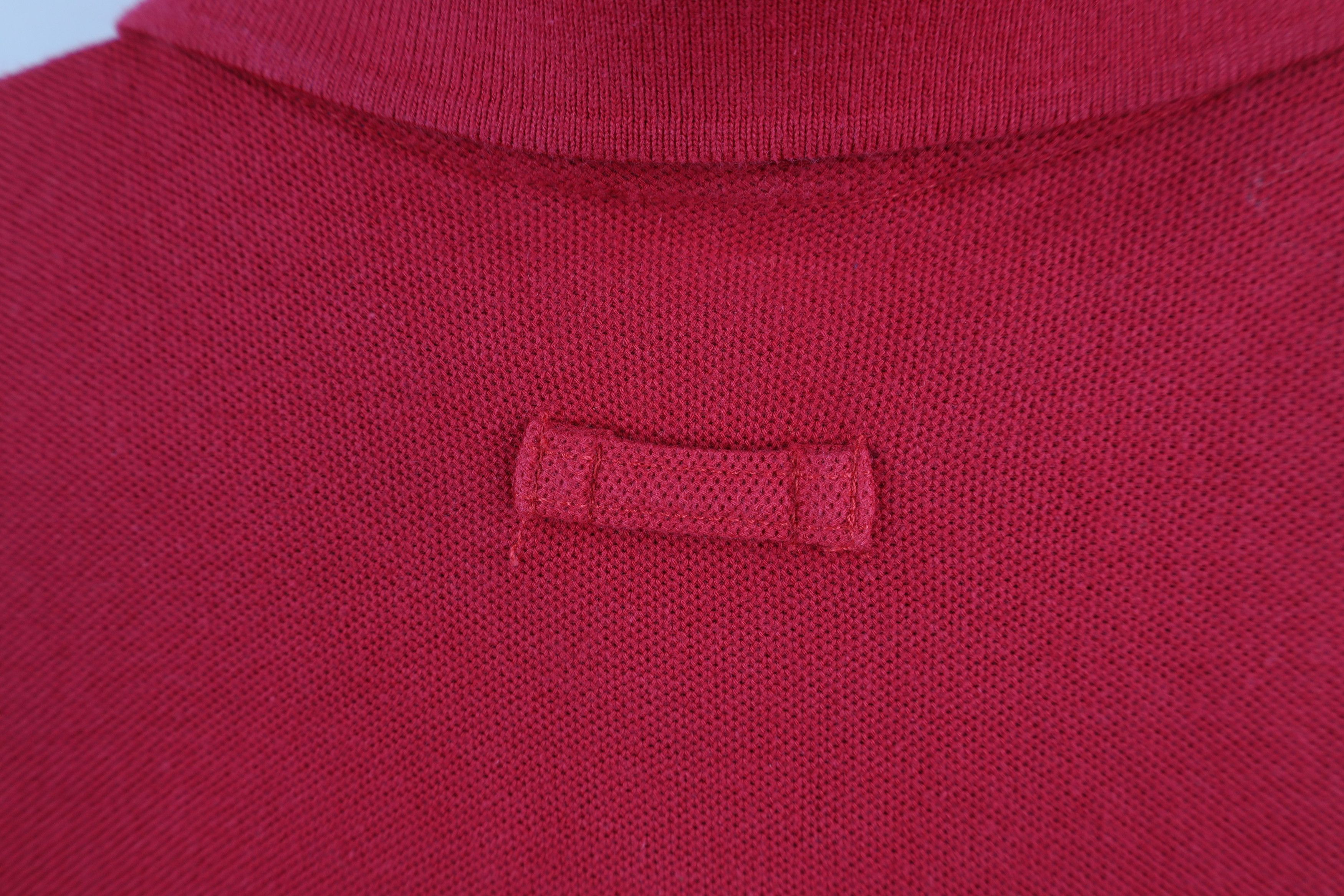 Columbia × Vintage Vintage 90s Columbia Spell Out Heavyweight Polo Shirt Red Size US M / EU 48-50 / 2 - 6 Thumbnail