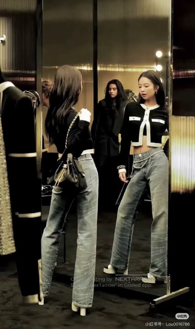 Chanel Chanel 25P popular light pearl chain jeans Size 25" / US 0 / IT 36 - 8 Thumbnail