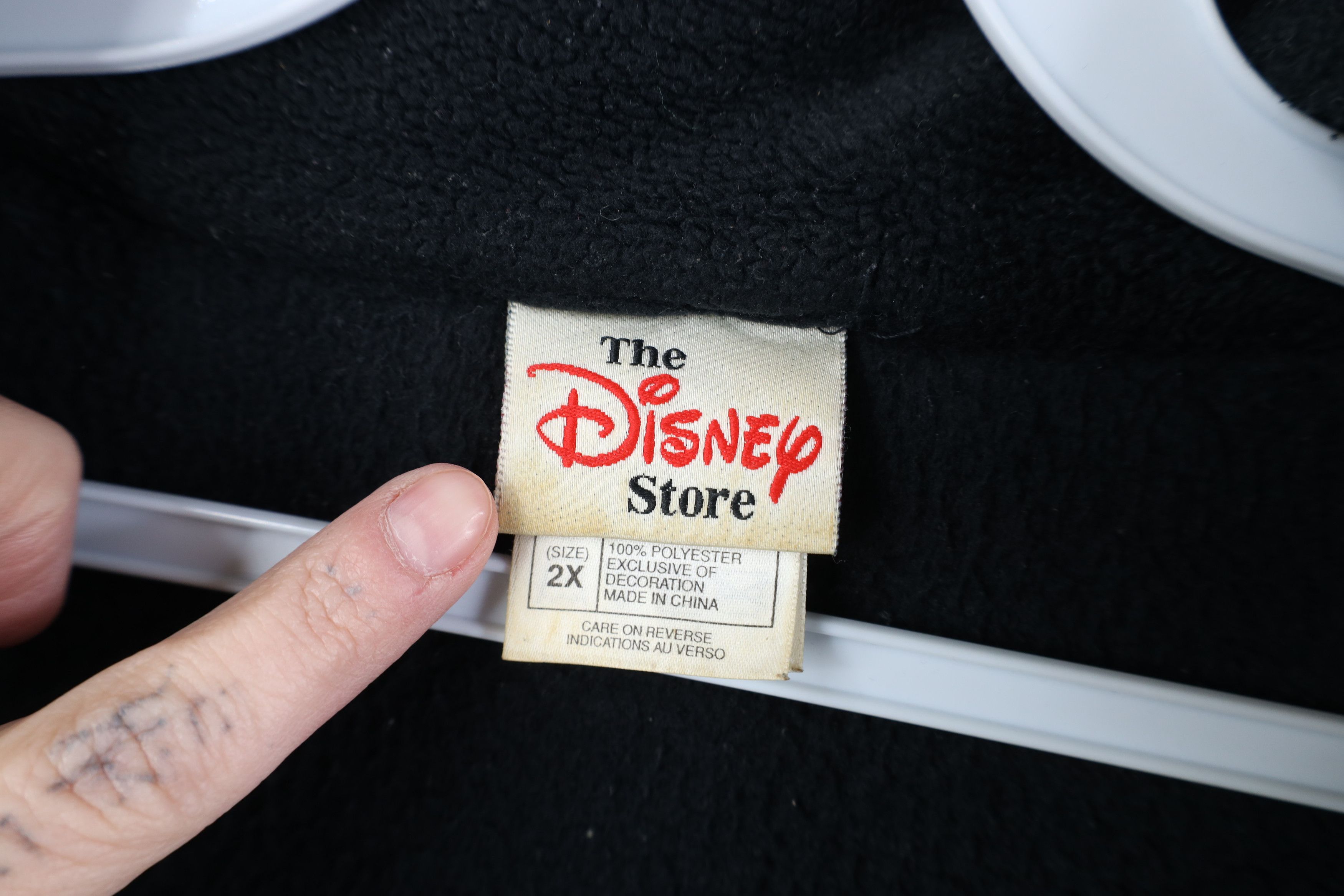 Disney Vintage 90s Disney Tinker Bell Fringed Fleece Jacket Black Size XXL / US 16-18 / IT 52-54 - 10 Thumbnail