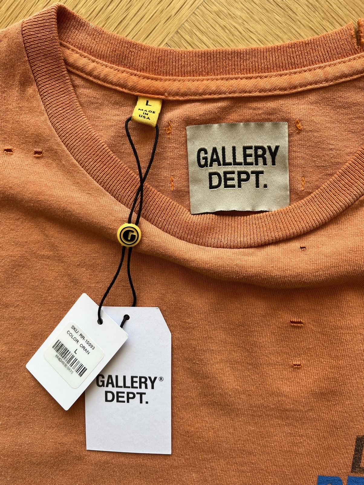 Gallery Dept. Gallery Dept Retouche Orange Distresed Tee Size US L / EU 52-54 / 3 - 3 Thumbnail