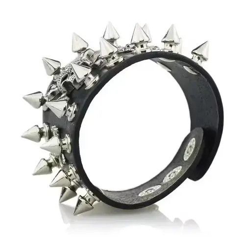 Jewelry Spikes Rivet Skeleton Bracelets Bangles Size ONE SIZE - 3 Thumbnail