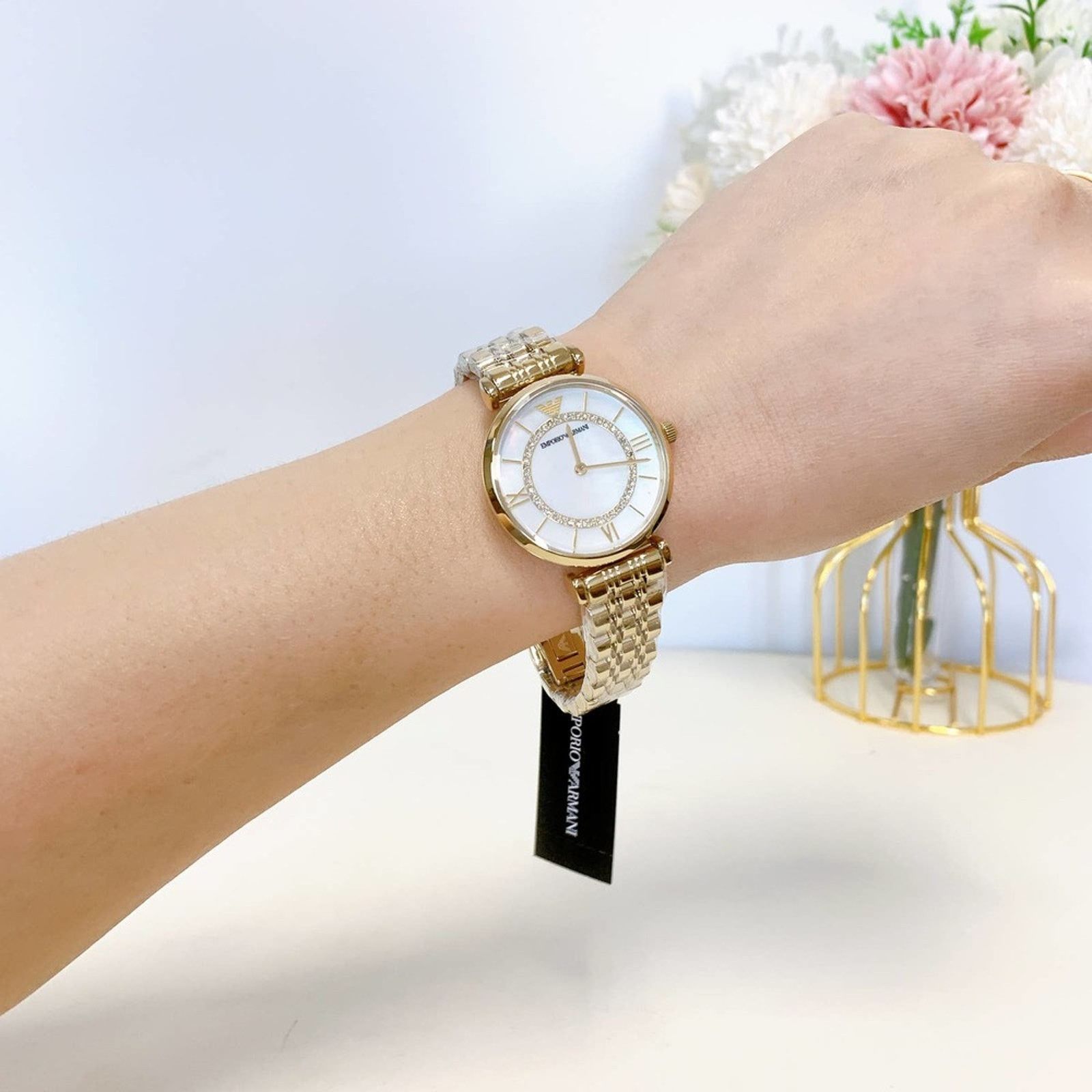 Emporio Armani Emporio Armani AR1907 Women's Two-Hand Gold-Tone Steel Watch Size 34 - 1 Thumbnail