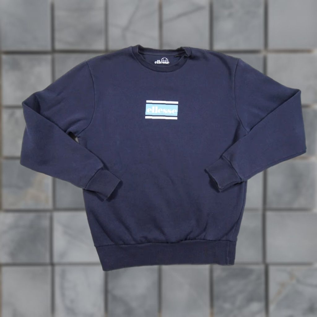 Ellesse Ellesse Sweatshirt Mens Large Blue Crewneck Sweater Pullover Streetwear Adult Size US L / EU 52-54 / 3 - 1 Thumbnail
