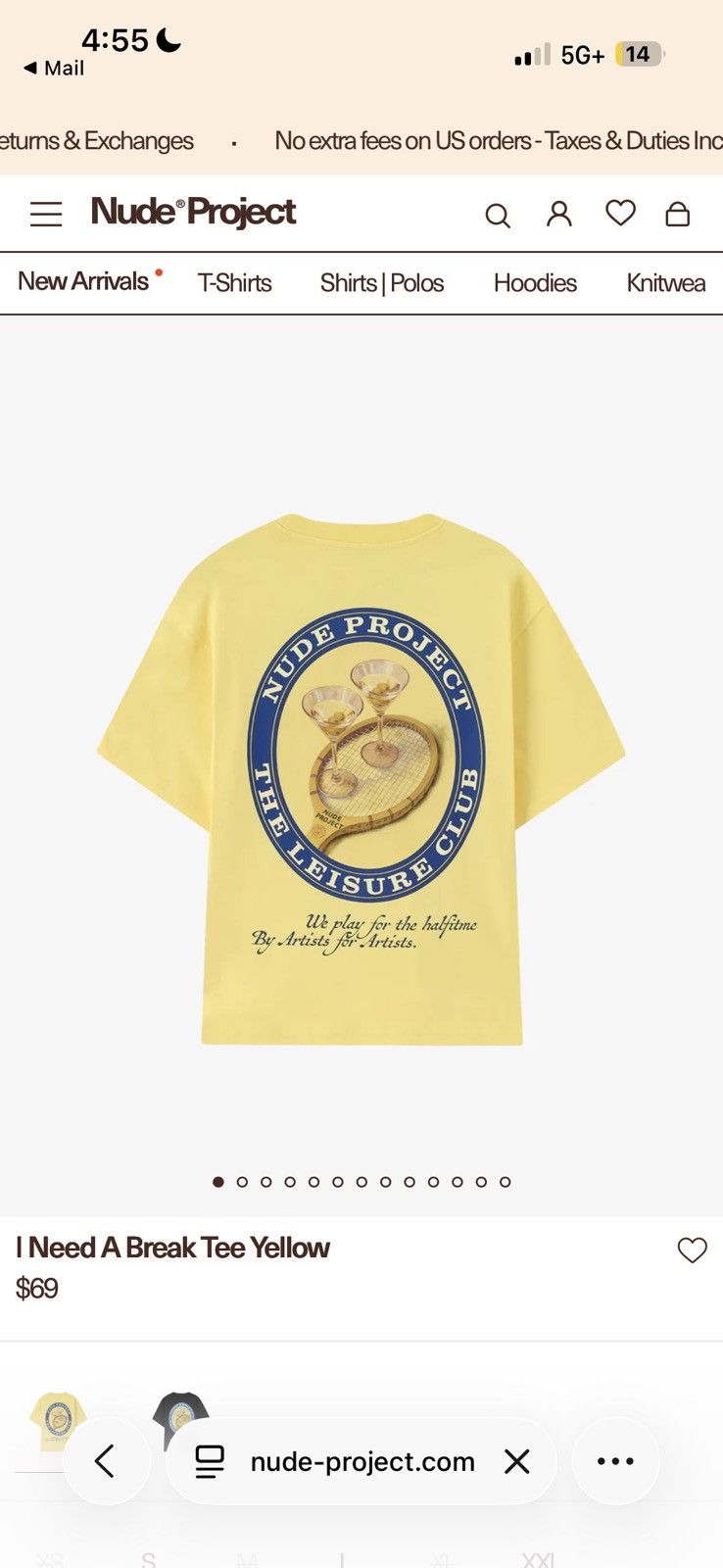 Nude Nude Project I Need A Break Tee XL Size US XL / EU 56 / 4 - 1 Thumbnail