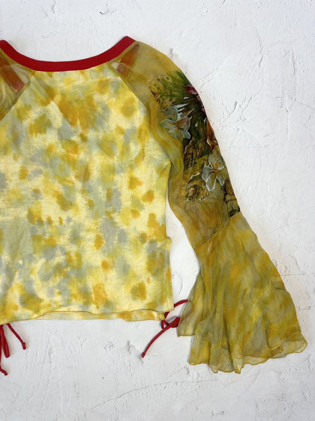 If Six Was Nine Vintage Printed Mesh Flared Sleeves Jumper Size M / US 6-8 / IT 42-44 - 11 Thumbnail