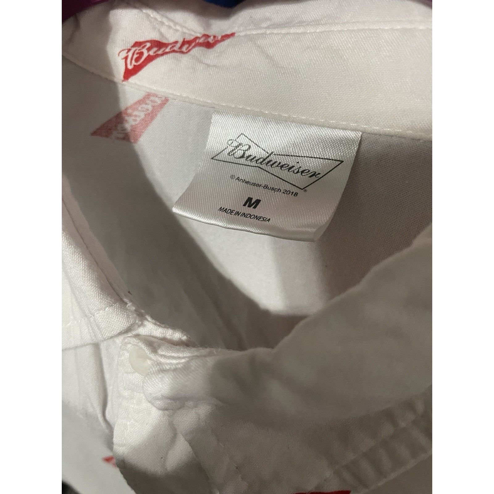 Budweiser Size M- Budweiser Bowtie Button Up Men’s Short Sleeve Shirt Size US M / EU 48-50 / 2 - 3 Thumbnail