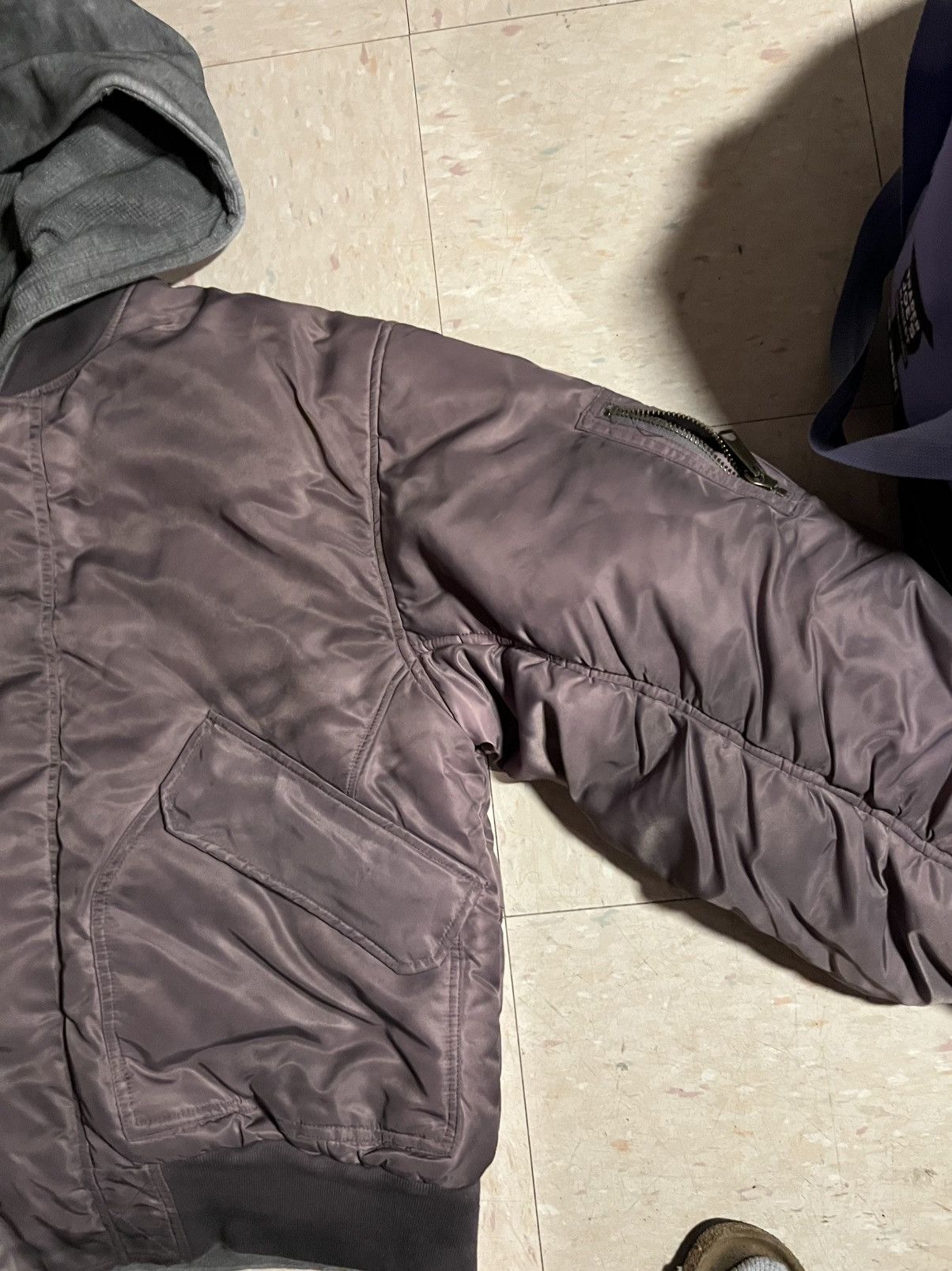 No Faith Studios NoFaithStudios BASIC REVERSIBLE WAFFLE BOMBER BURGUNDY Size US M / EU 48-50 / 2 - 4 Thumbnail