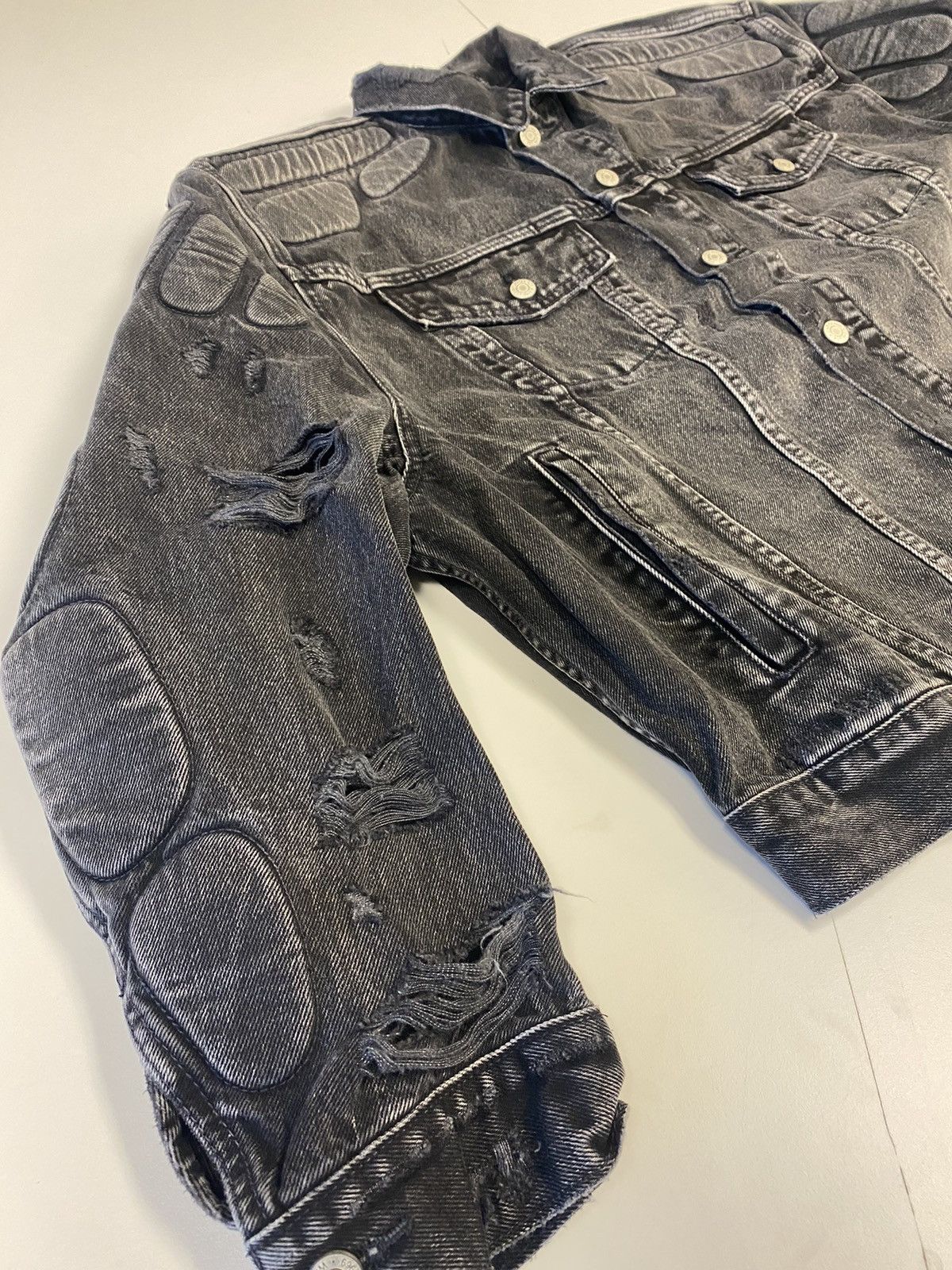 Gap × Kanye West Yeezy Gap Engineered By Balenciaga Padded Denim Jacket Size US S / EU 44-46 / 1 - 6 Thumbnail