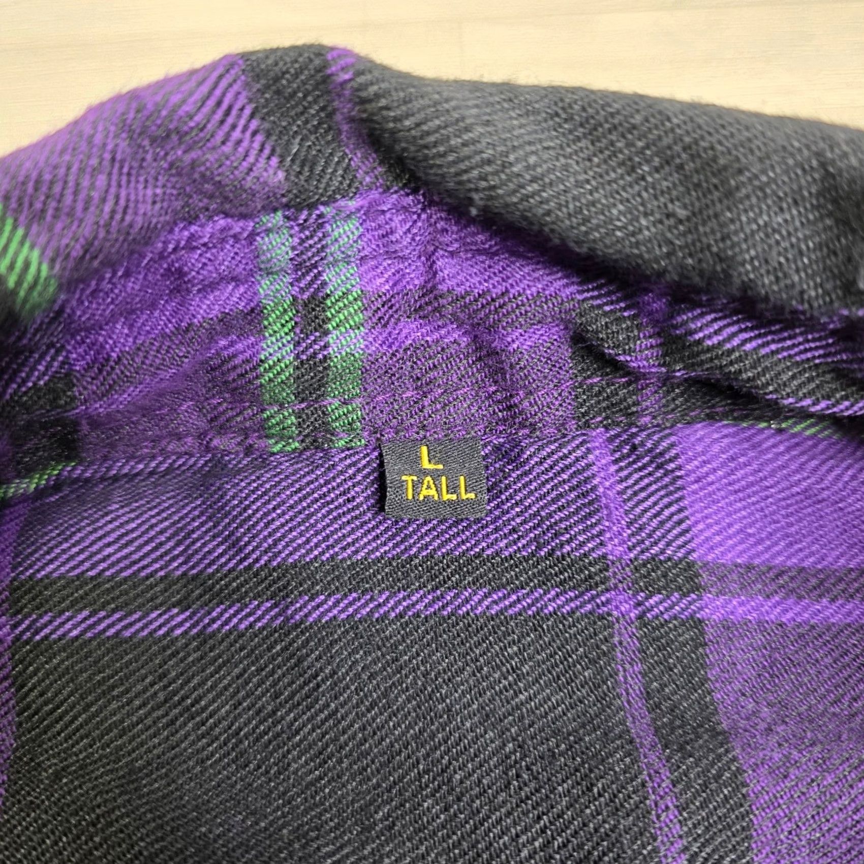 Vintage Demons Behind Me Plaid Flannel Shirt LT Large Tall Size US L / EU 52-54 / 3 - 7 Thumbnail