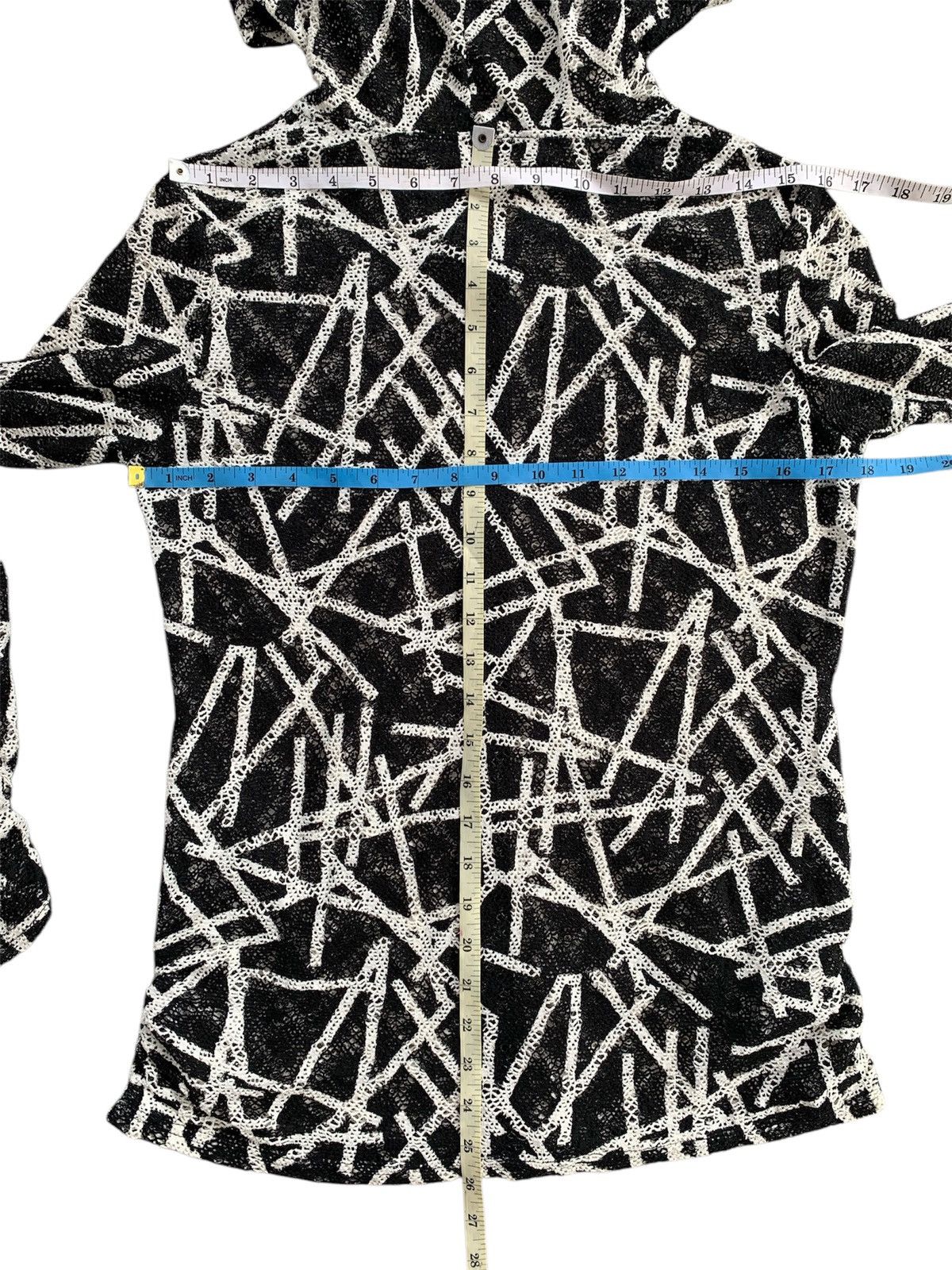 Japanese Brand Qianrisnei Crazy Open Grunge Zip Hoodie Stylish Size M / US 6-8 / IT 42-44 - 10 Thumbnail
