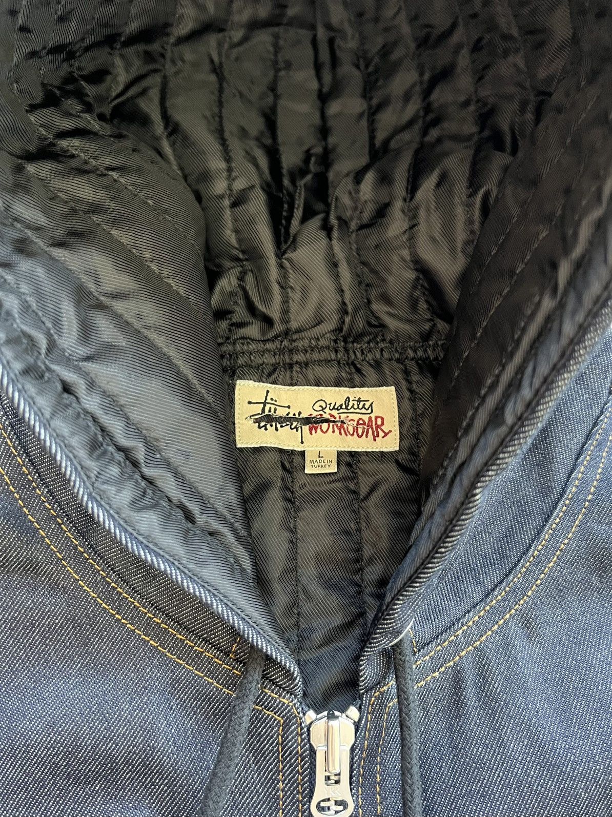 Stussy Stussy Raw Denim Insulated Work Jacket Large Size US L / EU 52-54 / 3 - 4 Thumbnail