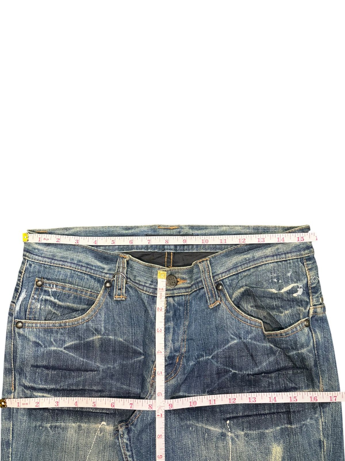 Hysteric Glamour Vintage Japanese Brand Bleach Distress Flare Jeans Size 31" - 5 Thumbnail