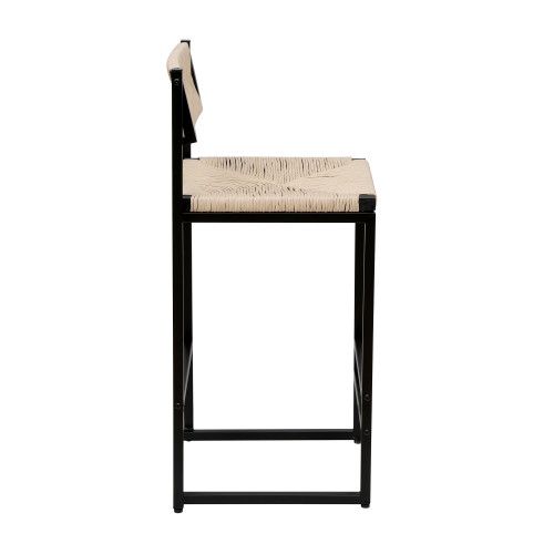 Designer × Homemade Creamy White Paper Rope Woven Bar Stools Set of 2 Hand Weave Size US L / EU 52-54 / 3 - 2 Thumbnail