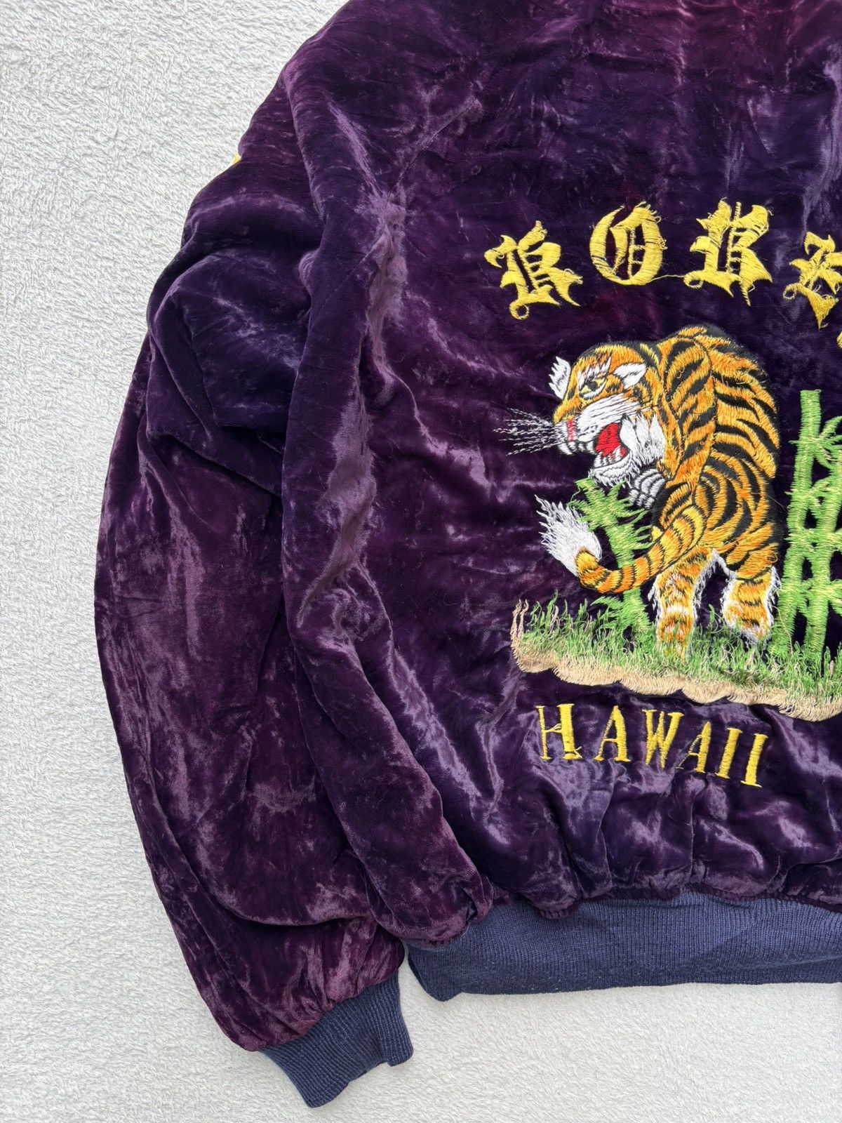Vintage 1970s Korea Sukajan Velvet Bomber Jacket Size US M / EU 48-50 / 2 - 14 Thumbnail