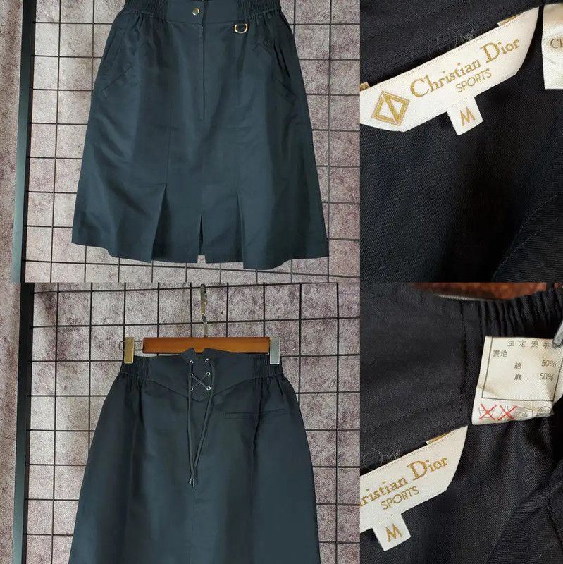 Dior Dior Black Summer Embroidered Skirt 0089 Size 23" - 1 Thumbnail