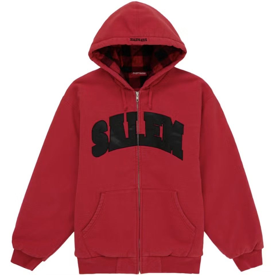 Supreme SALEM Red Heavy Zip Hoodie