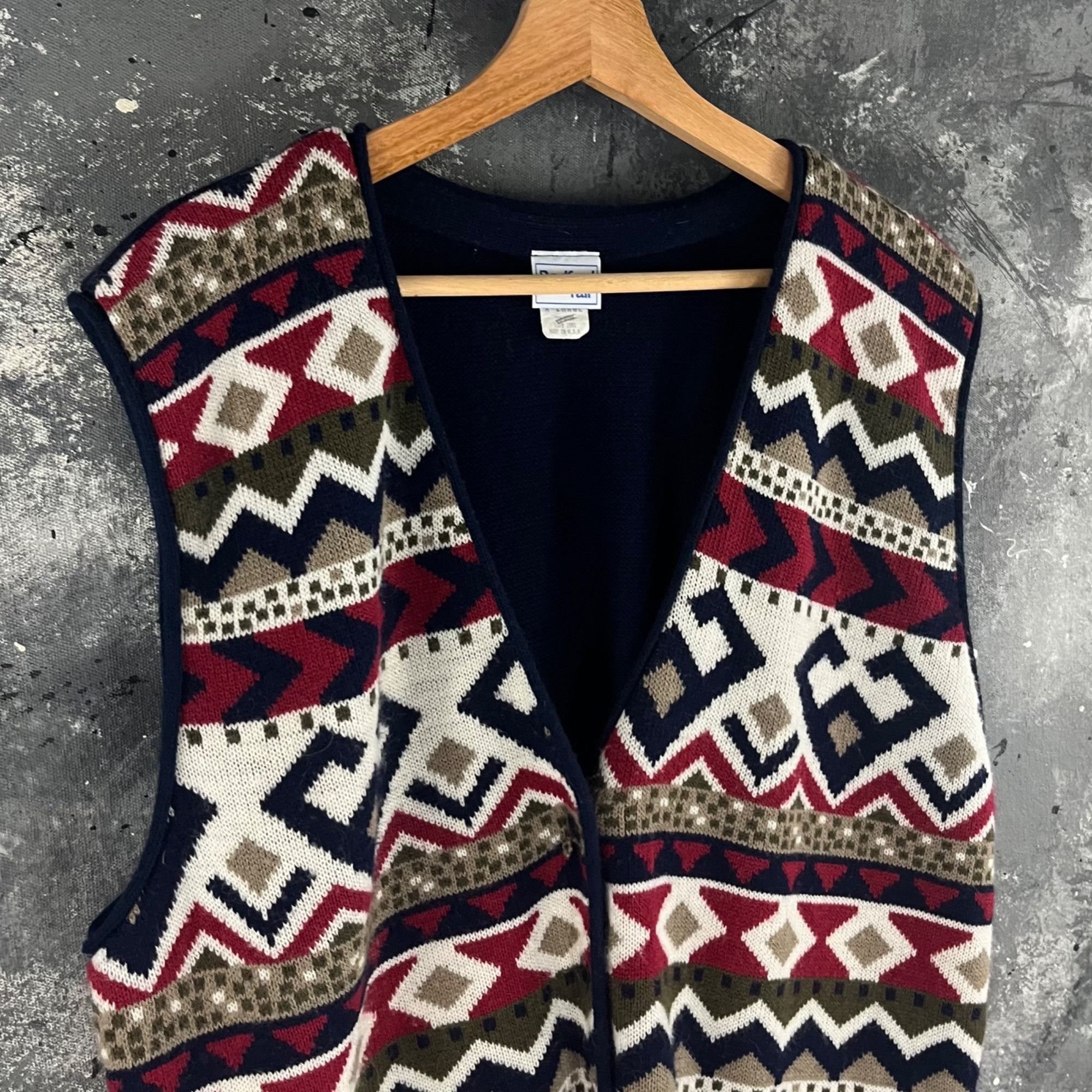 Vintage Vintage 90’s Geometric vest Size US XL / EU 56 / 4 - 2 Thumbnail