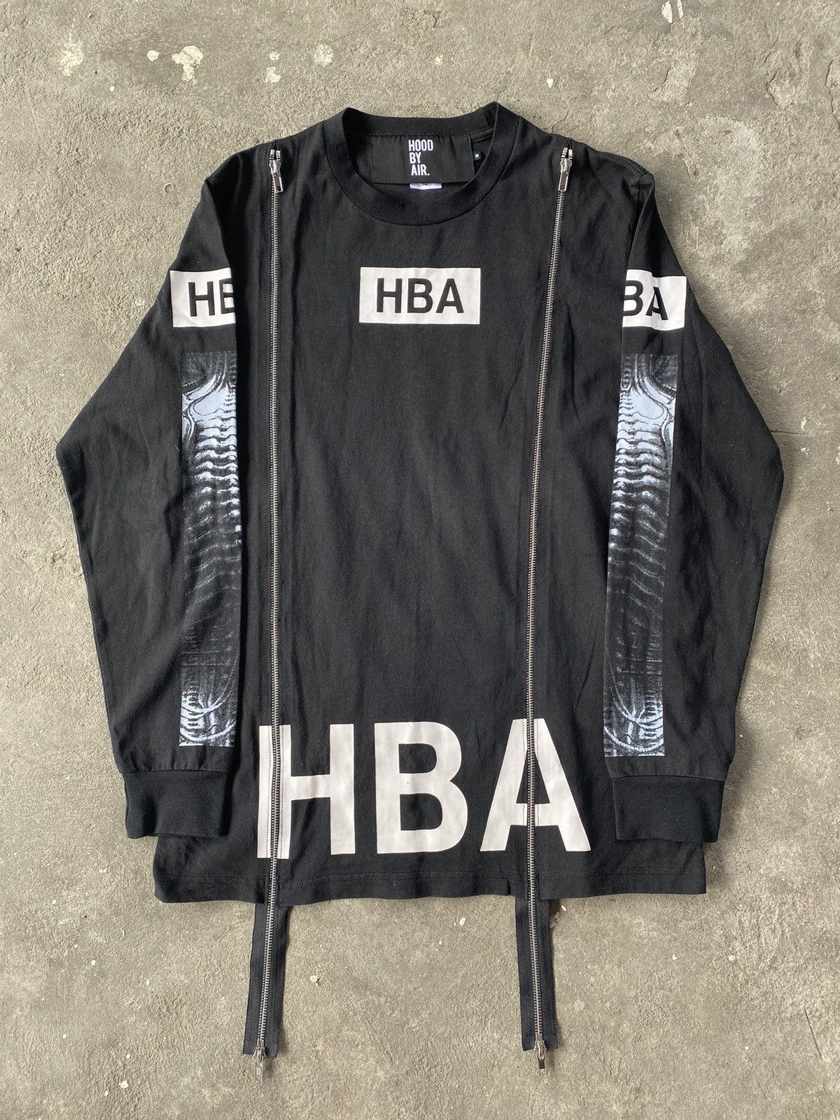 Hood By Air hoos by air hba “Bitch”slogan layered longsleeve | Grailed