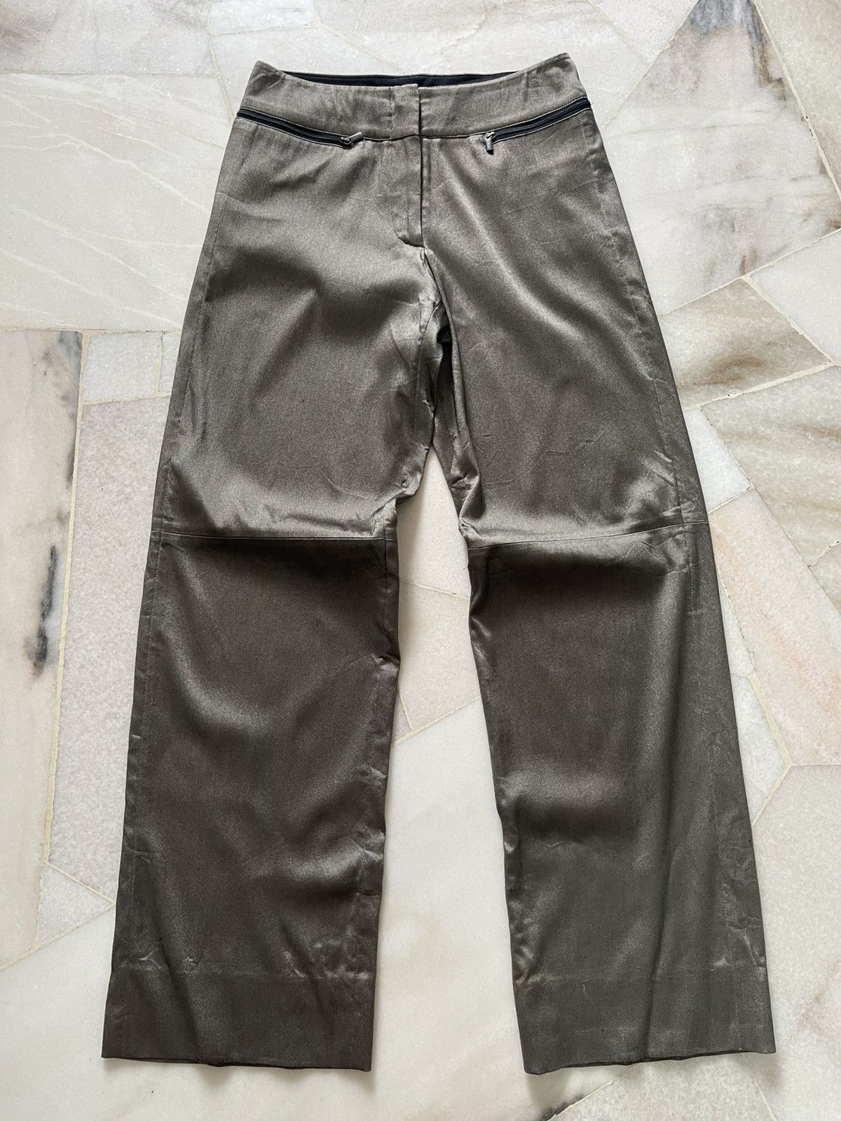 Emporio Armani 2002 Emporio Armani Waist Pocket Metalic Pants Size US 27 - 3 Thumbnail