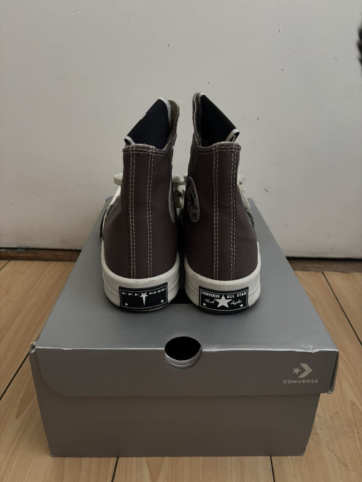 Converse × Rick Owens Drkshdw converse x DRKSHDW gray turbodrk laceless chuck 70 sneakers Size US 6 / IT 36 - 4 Thumbnail